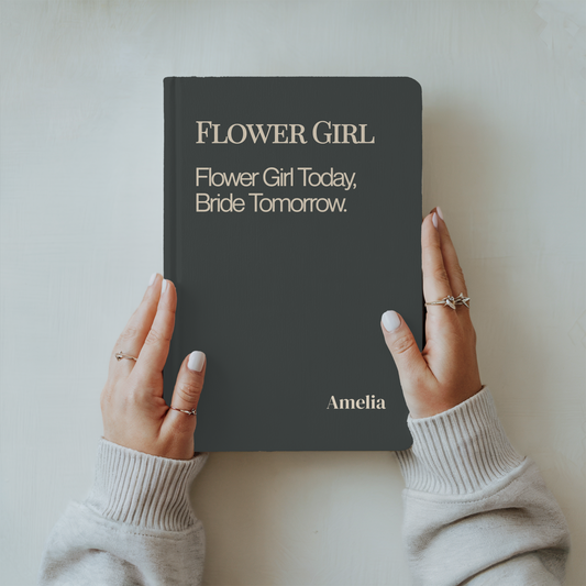 Personalized Flower Girl Journal Gift Flower Girl Today Bride Tomorrow Custom Name Wedding Keepsake Notebook for Flower Girl Proposal