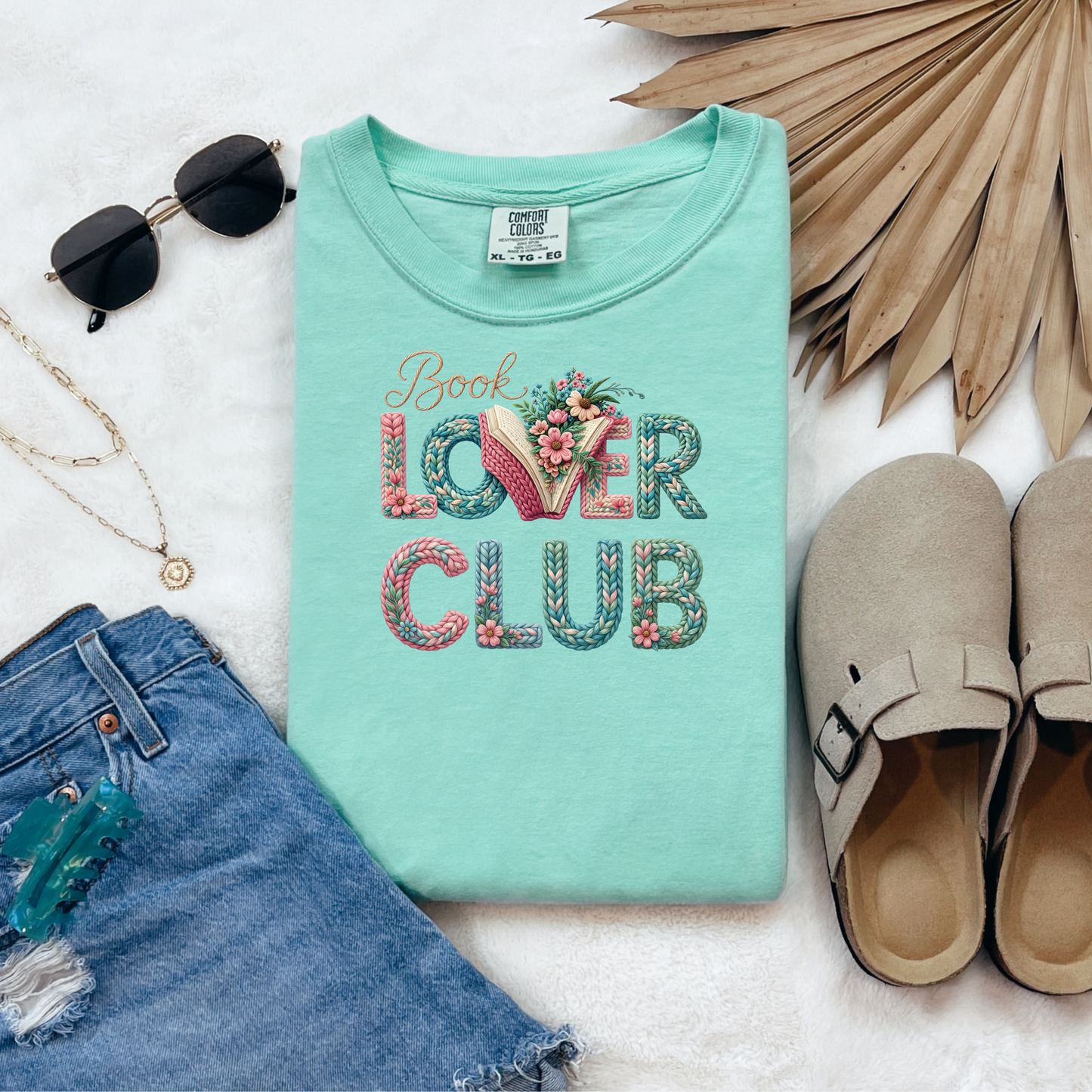 Book Lover Shirt Comfort Colors Floral Book Lover Tee Printed Design Not Embroidered Reader Gift Book Club Shirt Gift for Women