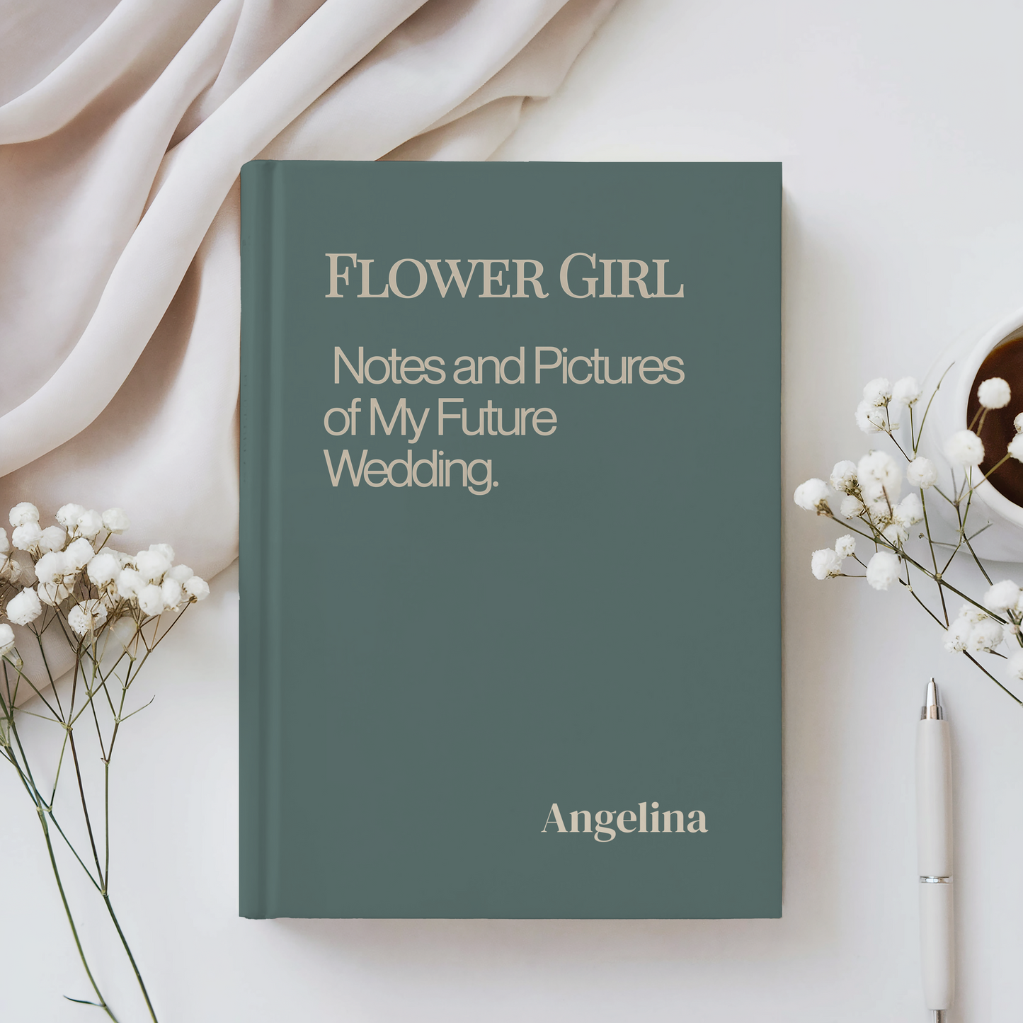 Flower Girl Journal Personalized Wedding Gift for Flower Girl Wedding Activity Book for Kids Flower Girl Proposal Gift Custom Name Journal