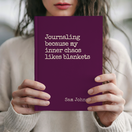 Personalized Mental Health Journal Funny Anxiety Journal for Adults Stress Journal Custom Hardcover Notebook Gift