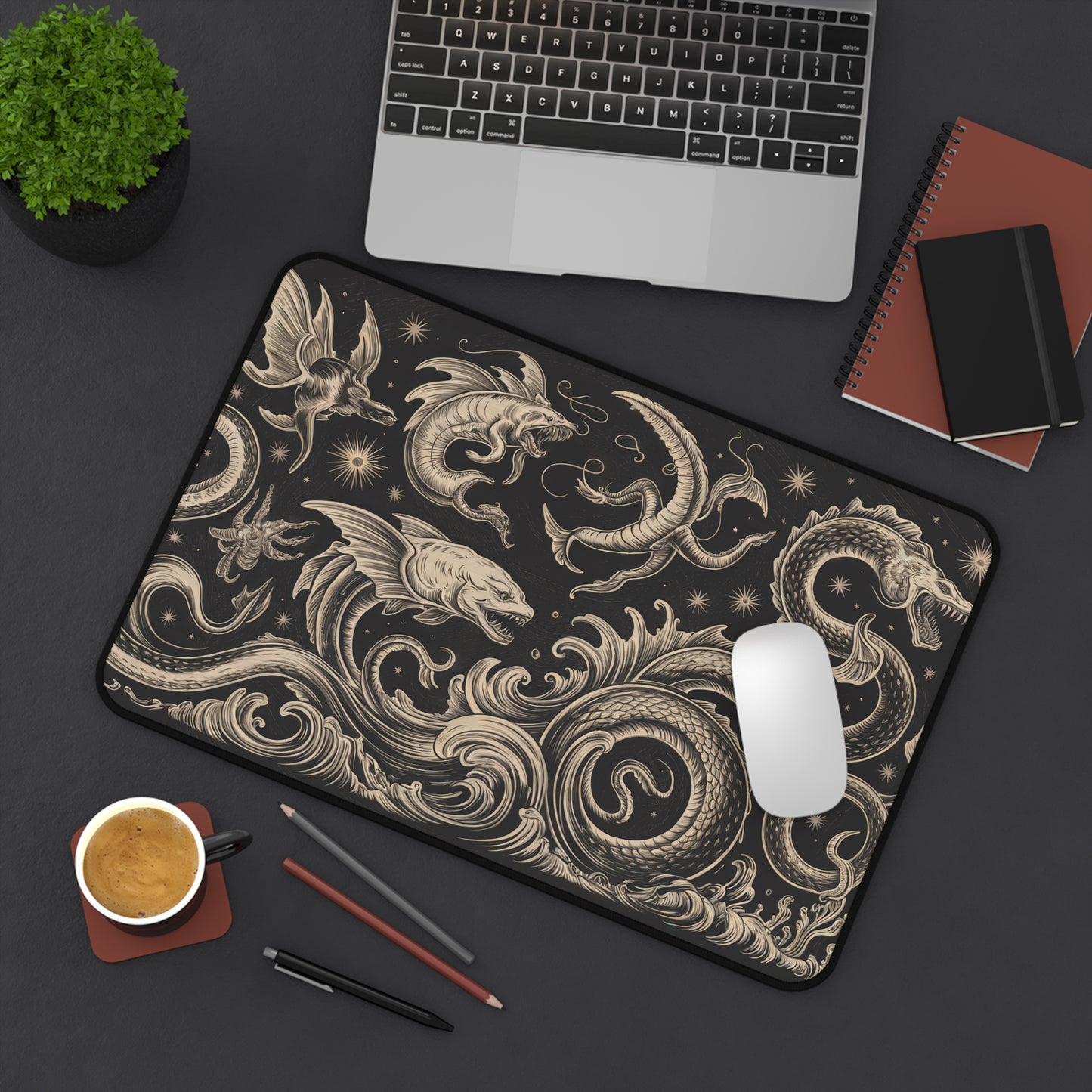 Artistic Dragon Desk Mat - Fantasy Gaming Desk Pad