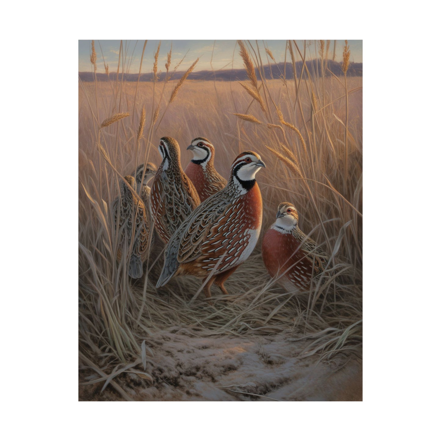 Quail Bird Lover Matte Vertical Poster — Quail Wall Art for Nature Lovers