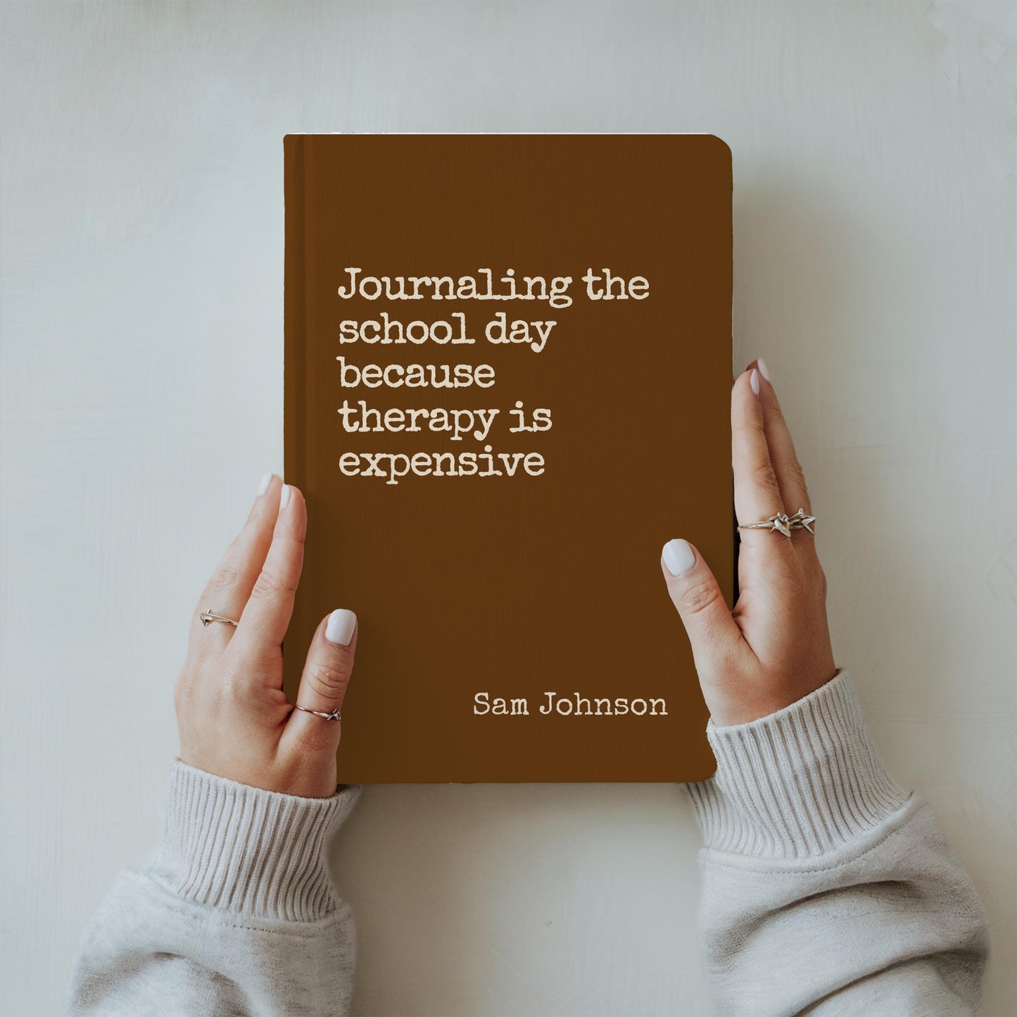 Custom Matte Hardcover Journal, Personalized Notebook for Teachers, Journaling Gift, Funny Coworker Gift, Snarky Quote