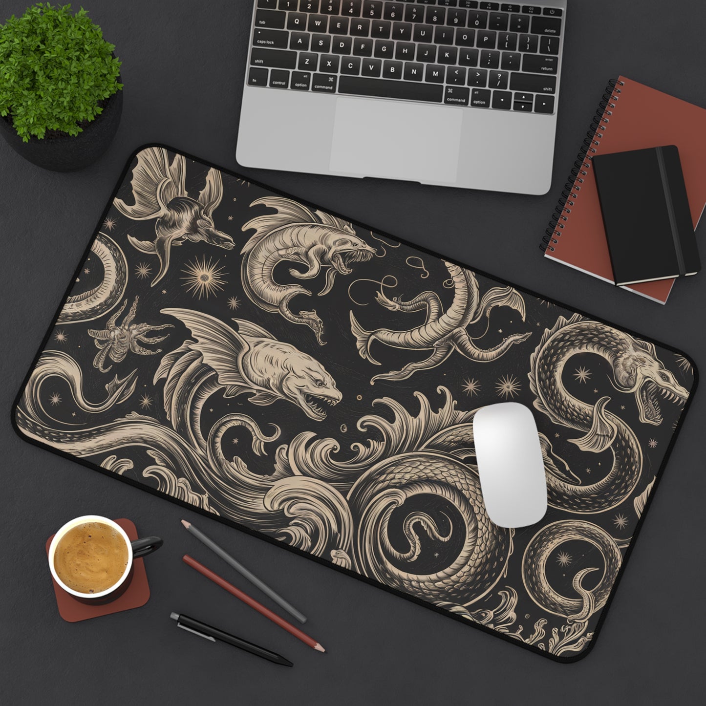 Artistic Dragon Desk Mat - Fantasy Gaming Desk Pad
