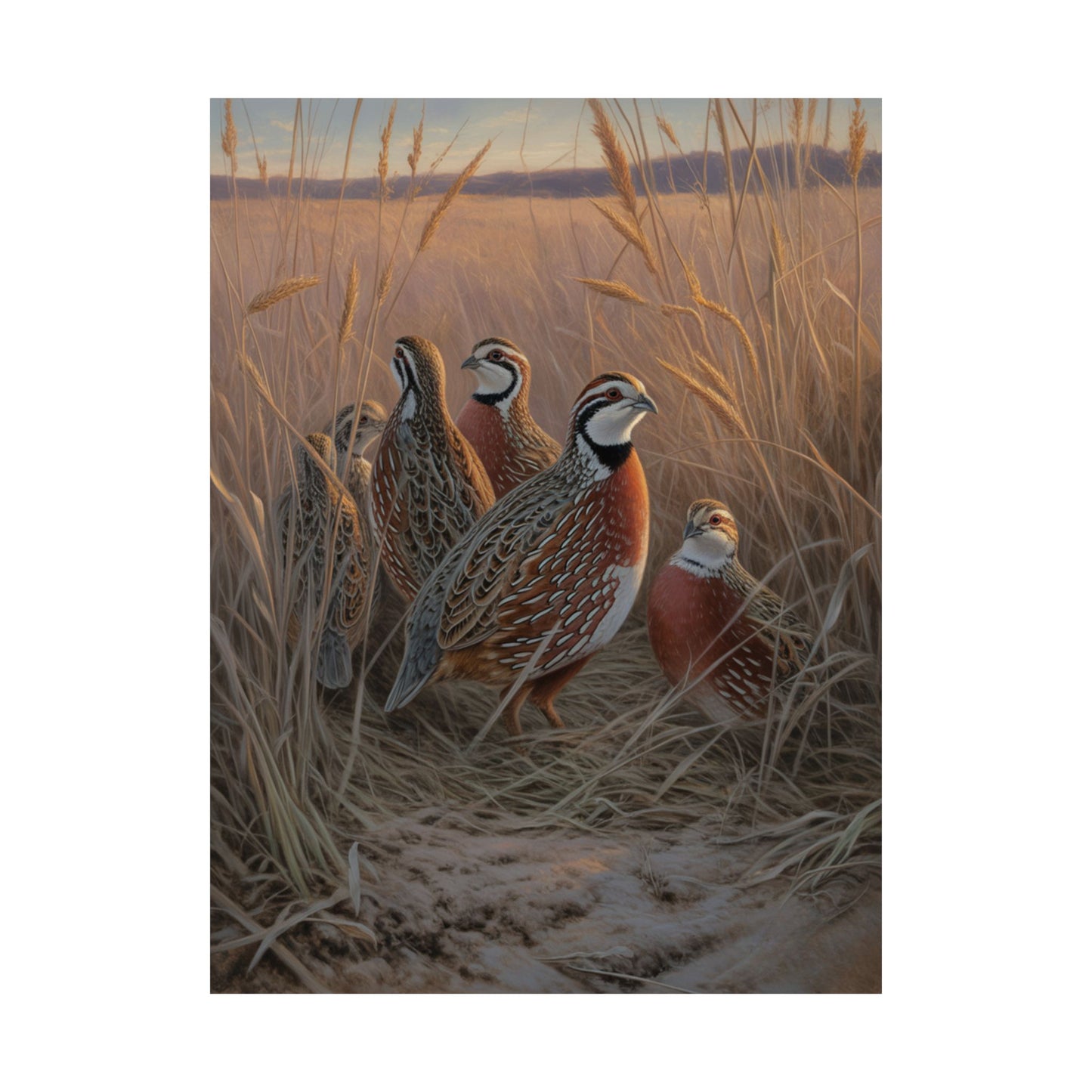 Quail Bird Lover Matte Vertical Poster — Quail Wall Art for Nature Lovers