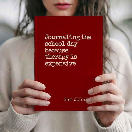 Custom Matte Hardcover Journal, Personalized Notebook for Teachers, Journaling Gift, Funny Coworker Gift, Snarky Quote