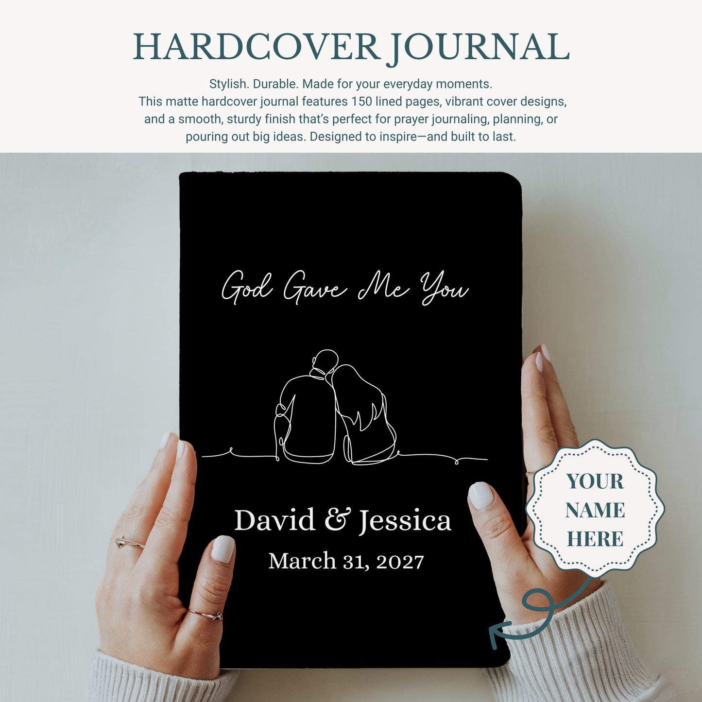 Christian Couple Journal - Personalized Wedding & Anniversary Gift
