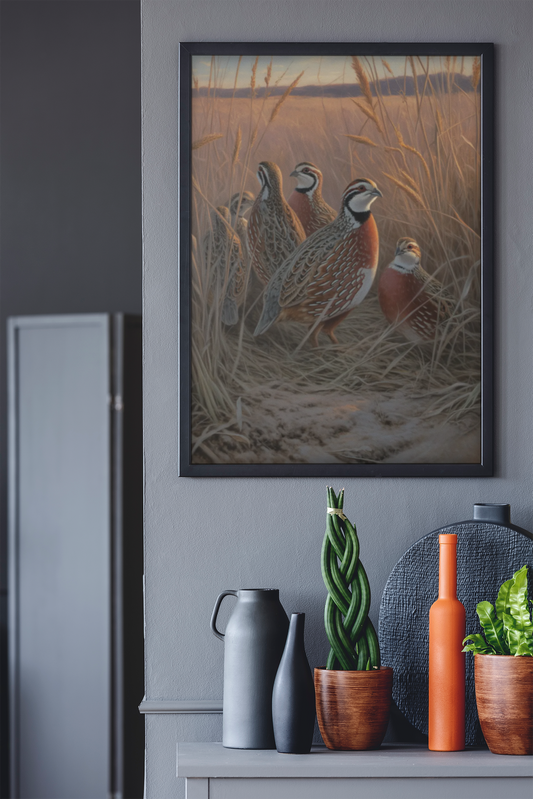 Quail Bird Lover Matte Vertical Poster — Quail Wall Art for Nature Lovers