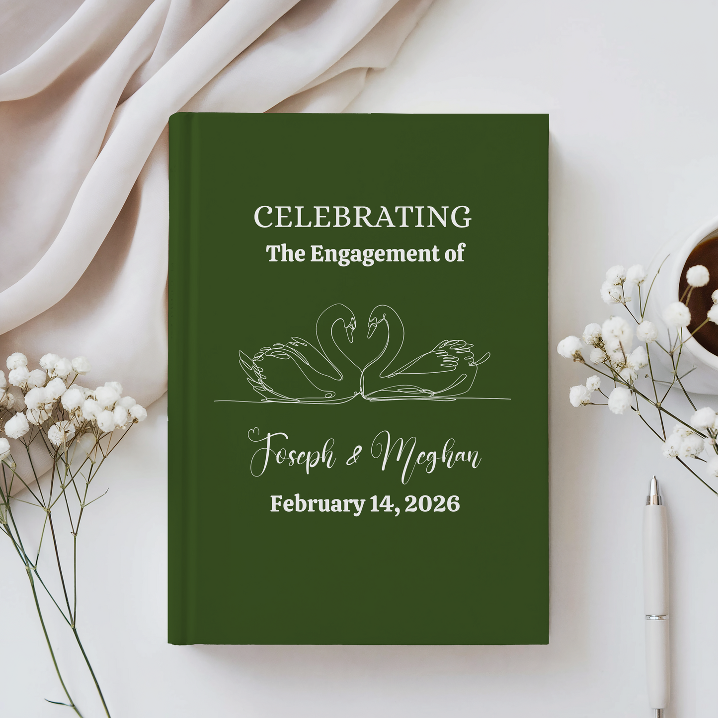 Engagement Gift Journal - Personalized Couple Keepsake Notebook