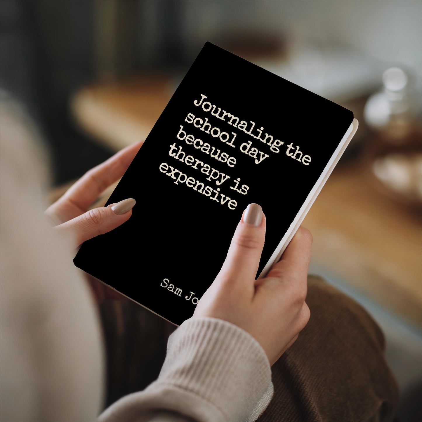 Custom Matte Hardcover Journal, Personalized Notebook for Teachers, Journaling Gift, Funny Coworker Gift, Snarky Quote