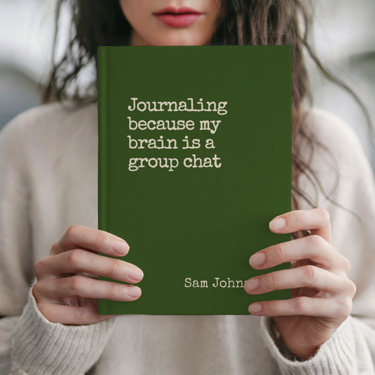 Mental Health Journal Funny Anxiety Journal for Adults Stress Journal Custom Hardcover Notebook Gift