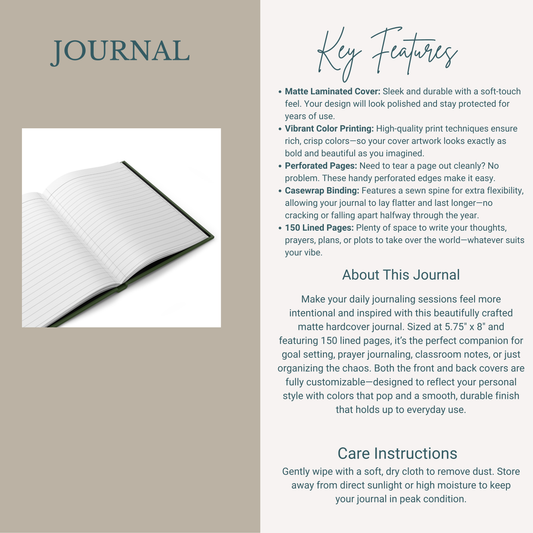 Custom Chapter Birthday Journal Personalized Name Year Hardcover Gift for Women Milestone Keepsake for Mom Daughter Grandma Friend