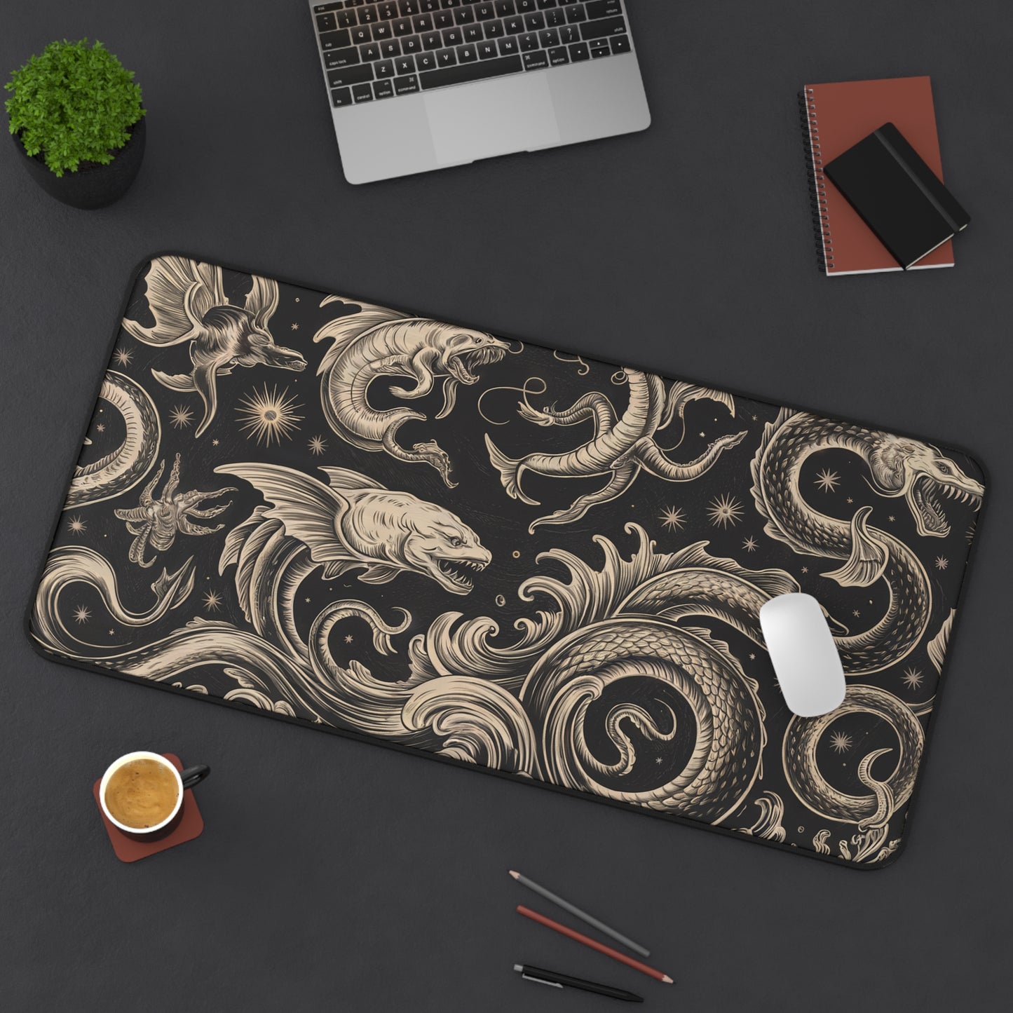 Artistic Dragon Desk Mat - Fantasy Gaming Desk Pad