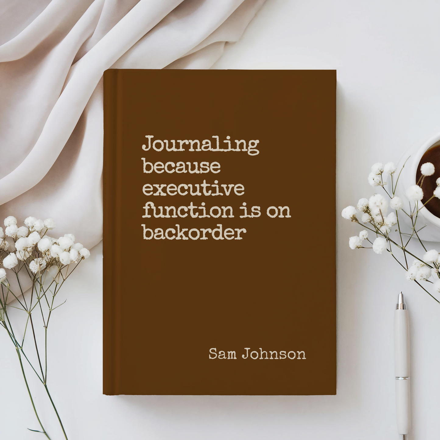 ADHD Journal for Adults Funny Mental Health Notebook Gift for Overstimulated Minds Executive Function Support Journal