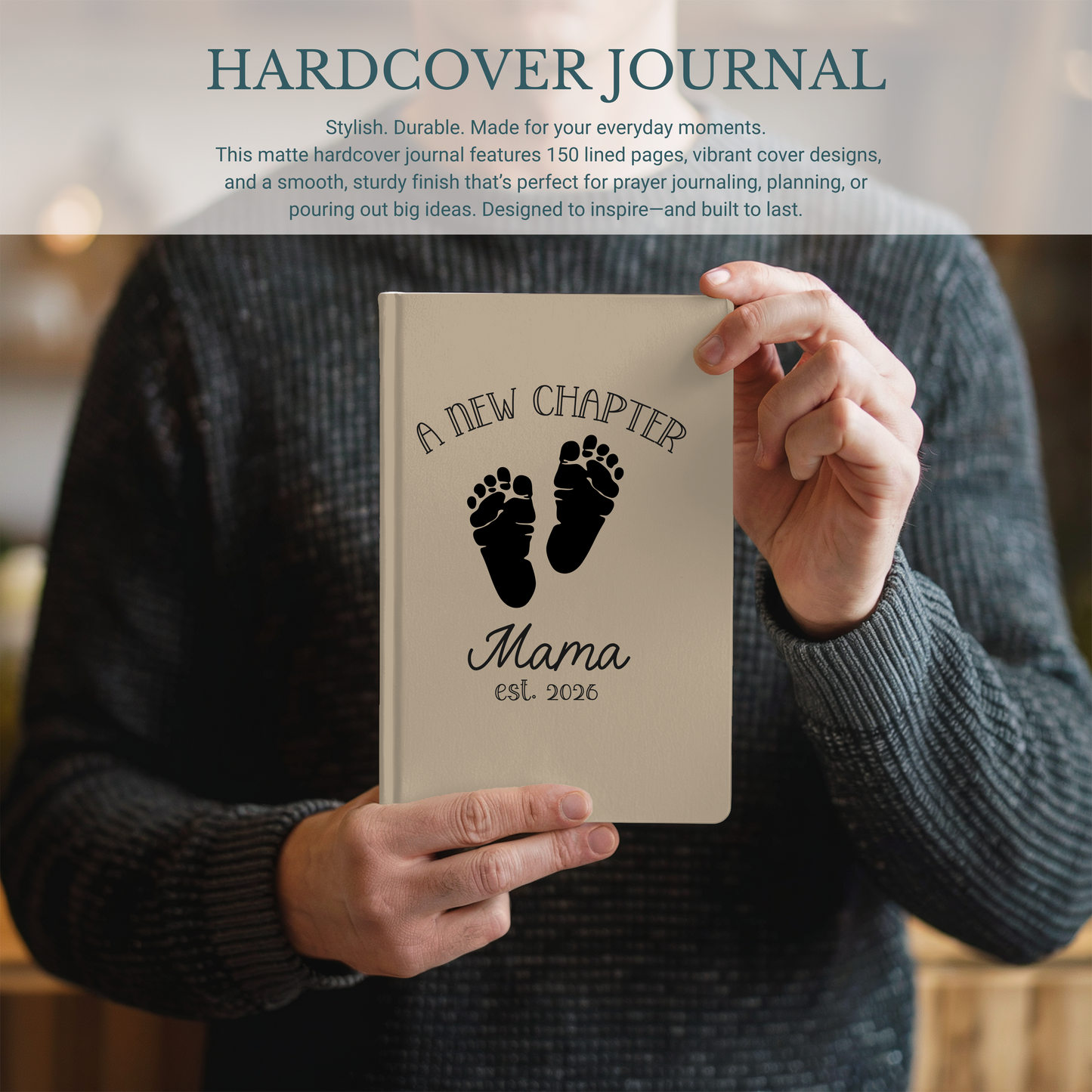 Personalized New Mom Journal Gift Custom Mommy Notebook Baby Shower Gift First Mothers Day Gift