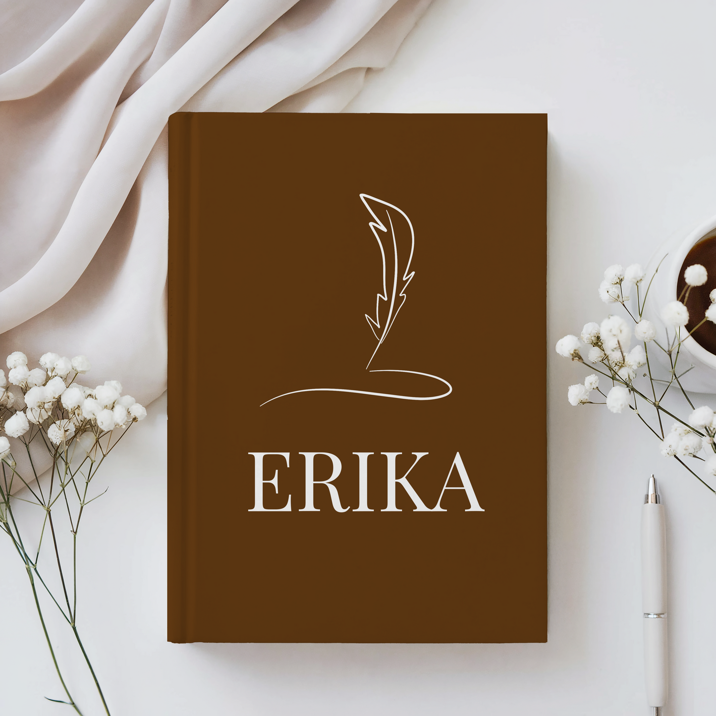 Custom Matte Hardcover Journal, Personal Writing Notebook, Unique Gifts for Writers, Artistic Journal, Lined Writing Journal, Handmade