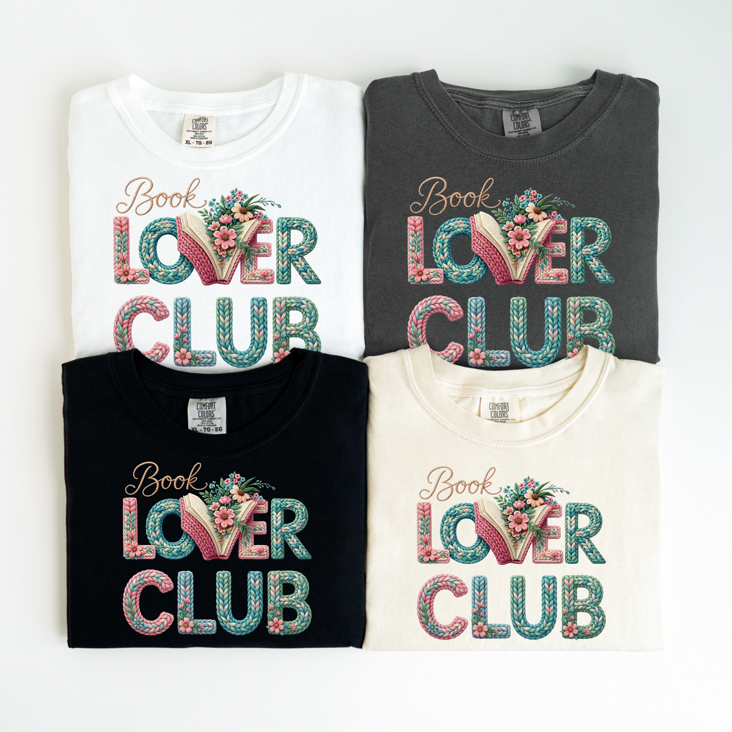 Book Lover Shirt Comfort Colors Floral Book Lover Tee Printed Design Not Embroidered Reader Gift Book Club Shirt Gift for Women