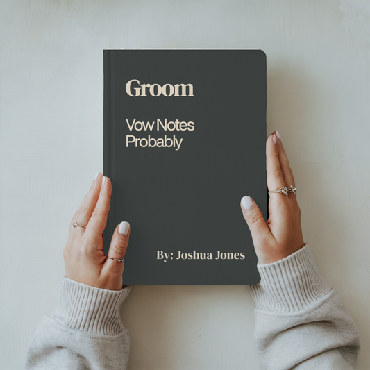 Personalized Groom Vow Notebook Wedding Vows Journal Custom Groom Gift Bachelor Party or Wedding Day Present