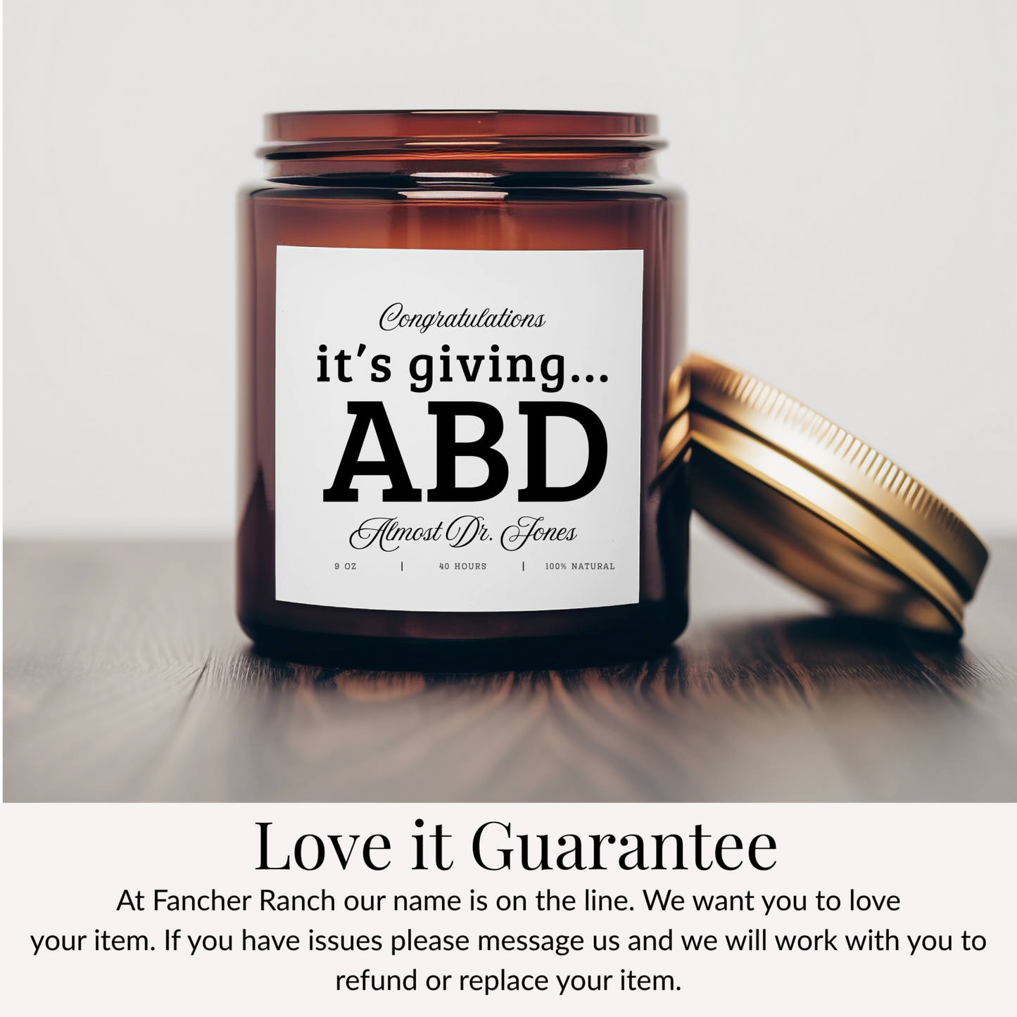 PhD Graduation Gift Candle Its Giving ABD Funny Dissertation Defense Gift Doctorate Graduation Present for PhD Student Academic Humor Decor
