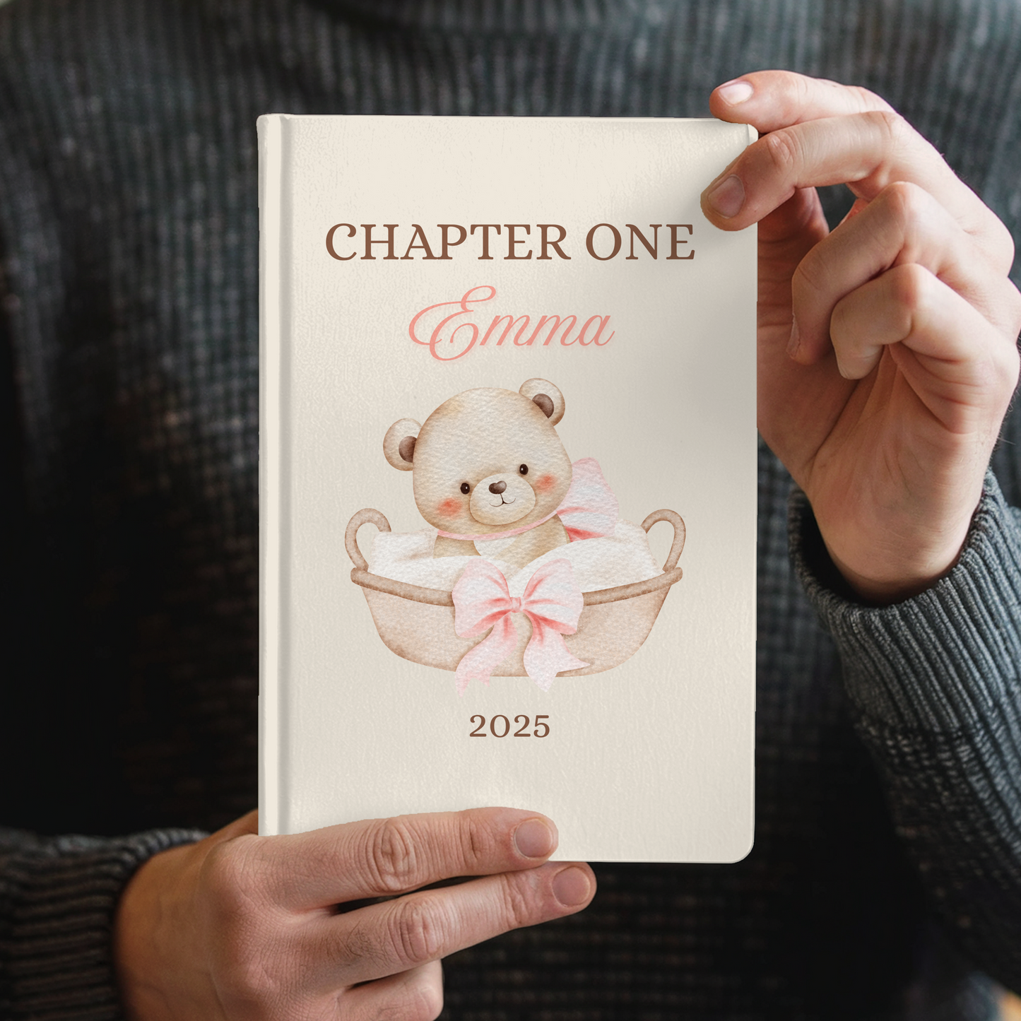 Custom Baby Journal, Personalized Baby Memory Book, New Mom Gift, First Year Keepsake, Baby Shower Guest Book Alternative