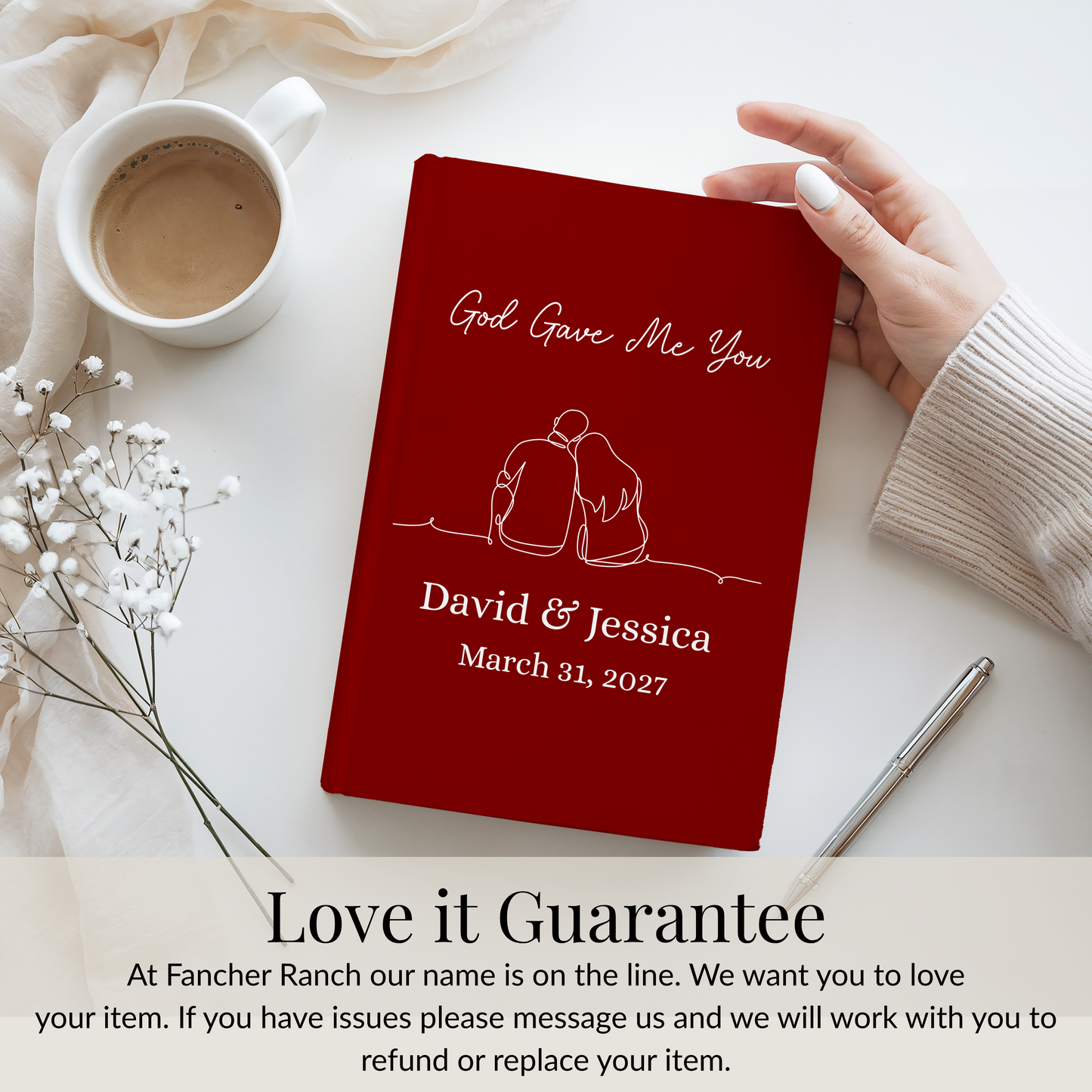 Christian Couple Journal - Personalized Wedding & Anniversary Gift
