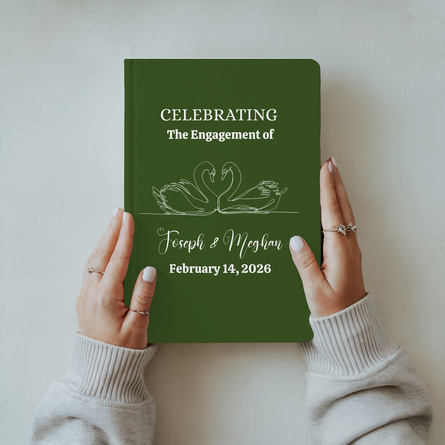 Engagement Gift Journal - Personalized Couple Keepsake Notebook