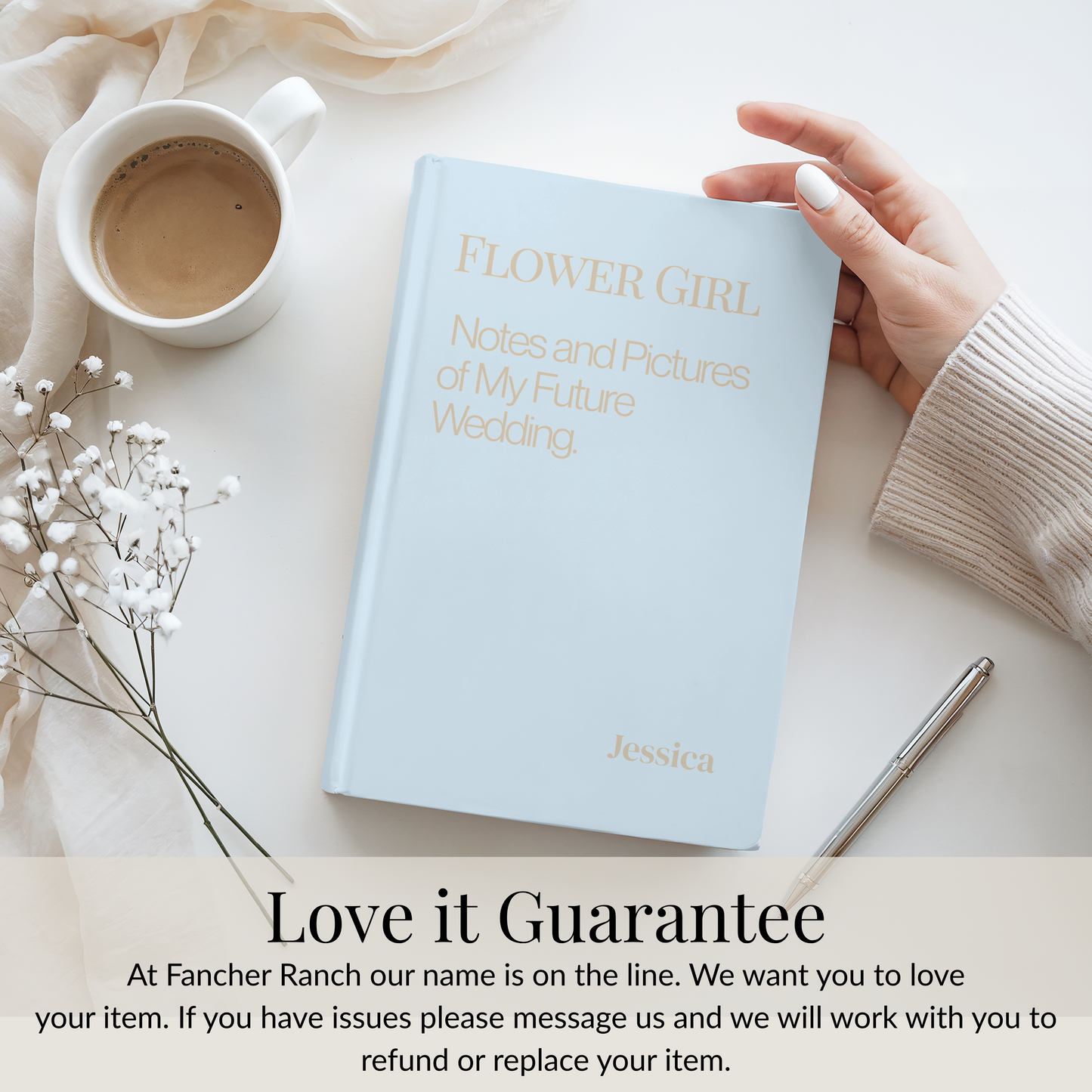Flower Girl Journal Personalized Wedding Gift for Flower Girl Wedding Activity Book for Kids Flower Girl Proposal Gift Custom Name Journal