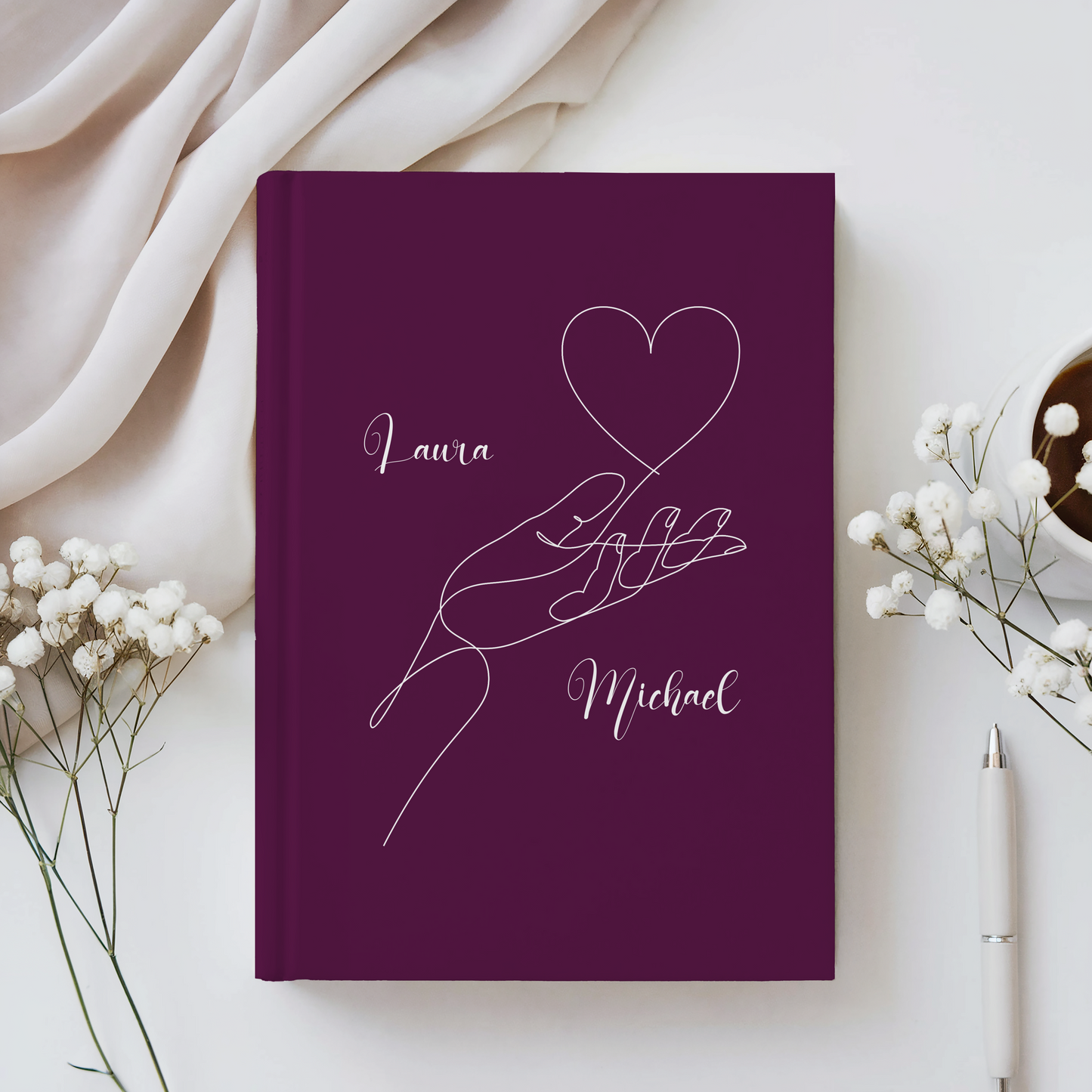 Custom Hardcover Journal - Unique Sketch Design Notebook