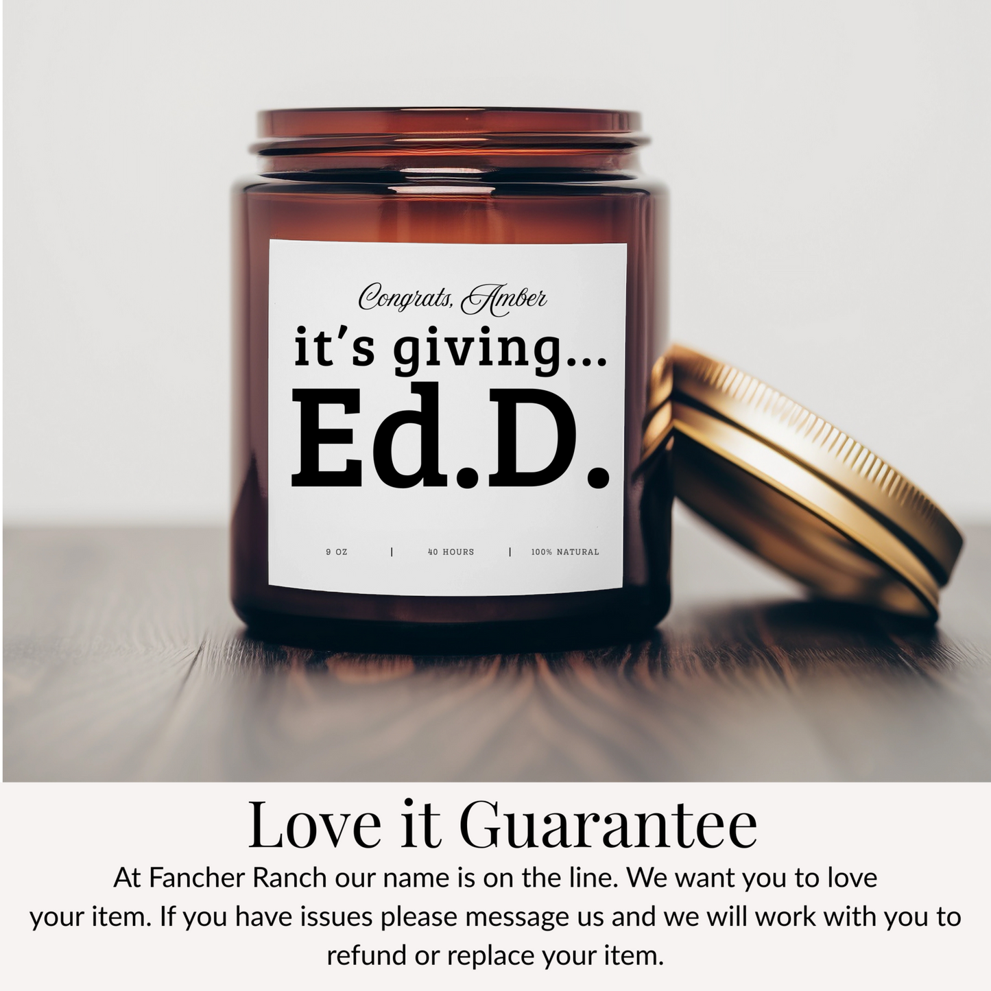 Doctorate Graduation Gift Candle for PhD EdD Graduate Professor Teacher Administrator Dissertation Defense Gift Doctoral Degree Celebration
