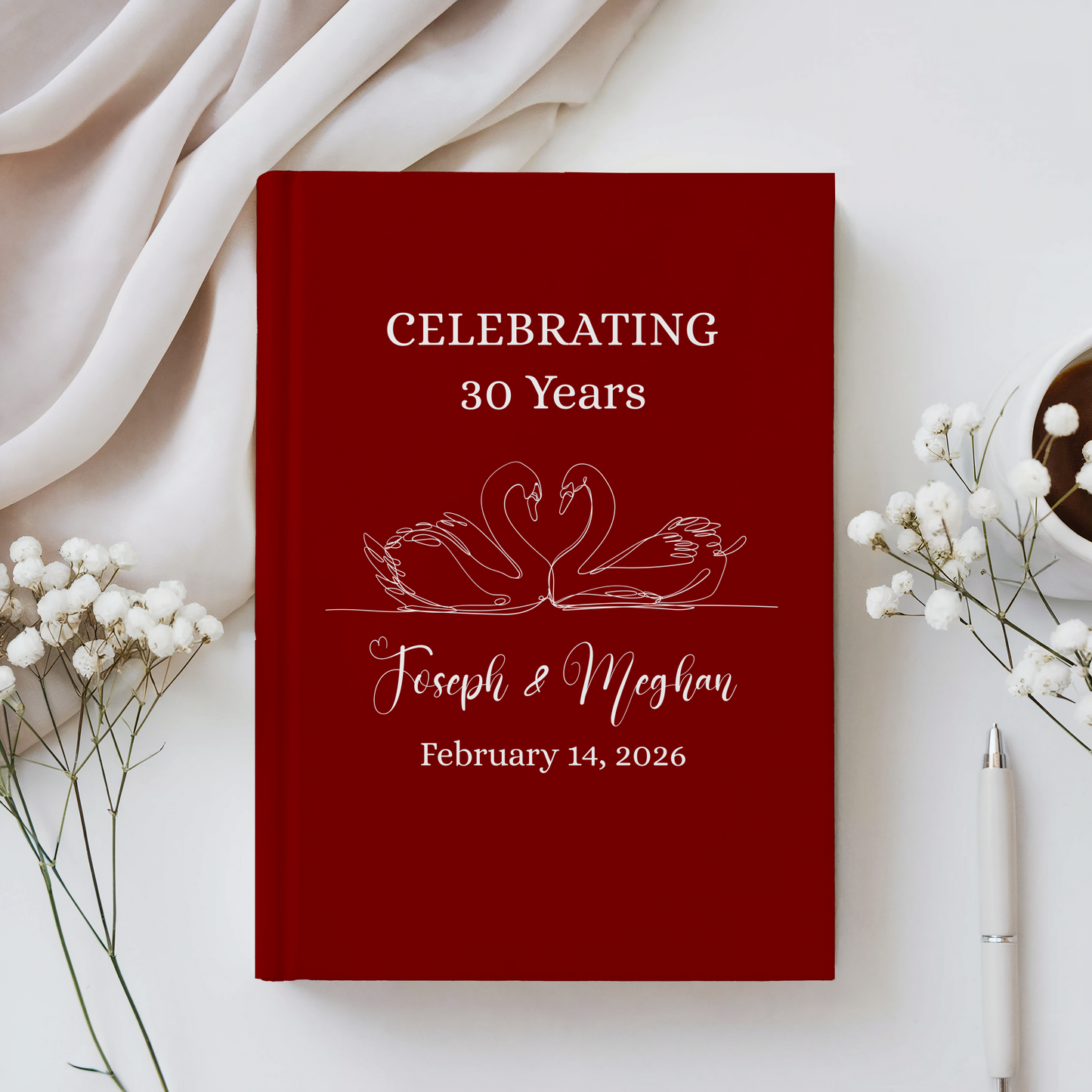 Engagement Gift Journal - Personalized Couple Keepsake Notebook