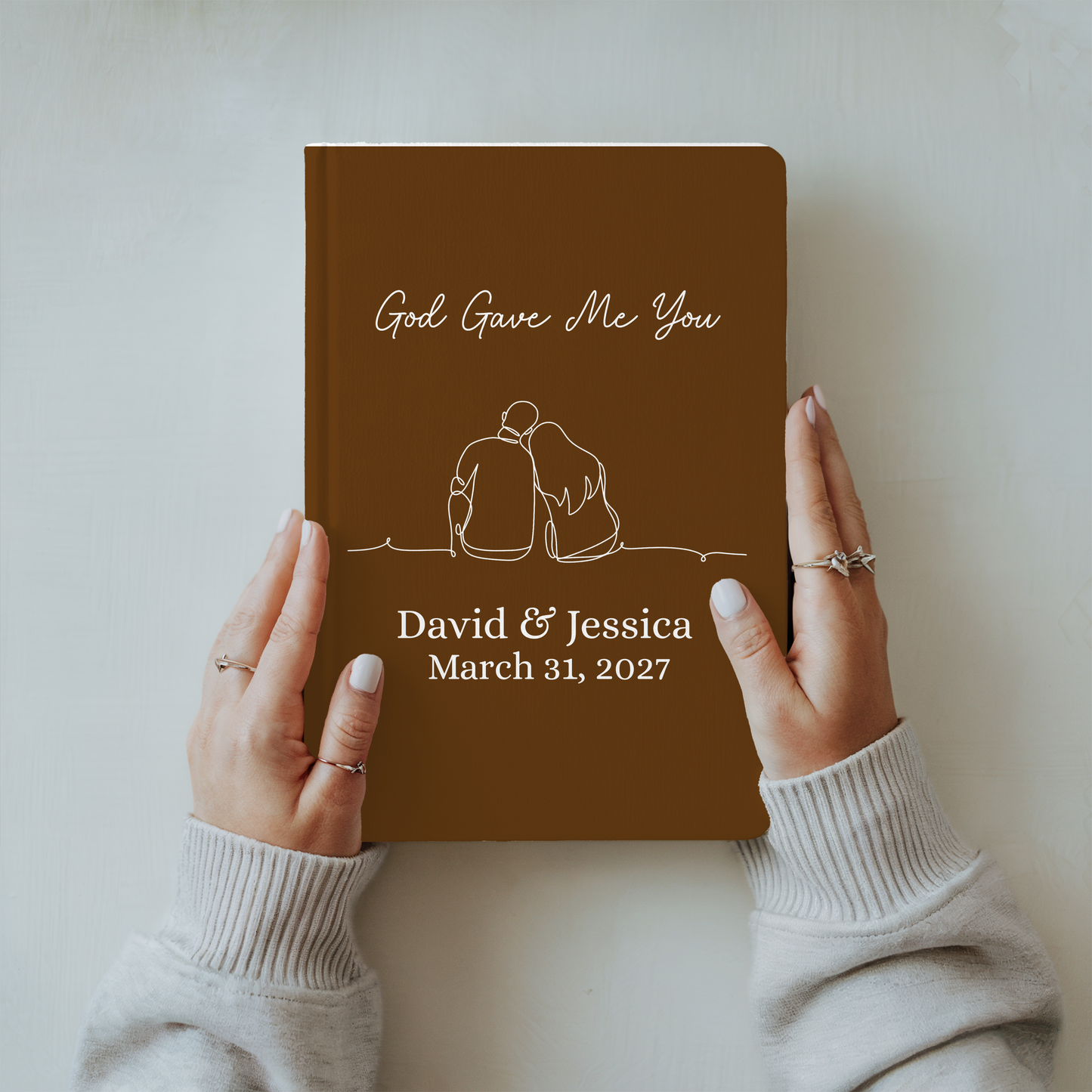 Christian Couple Journal - Personalized Wedding & Anniversary Gift