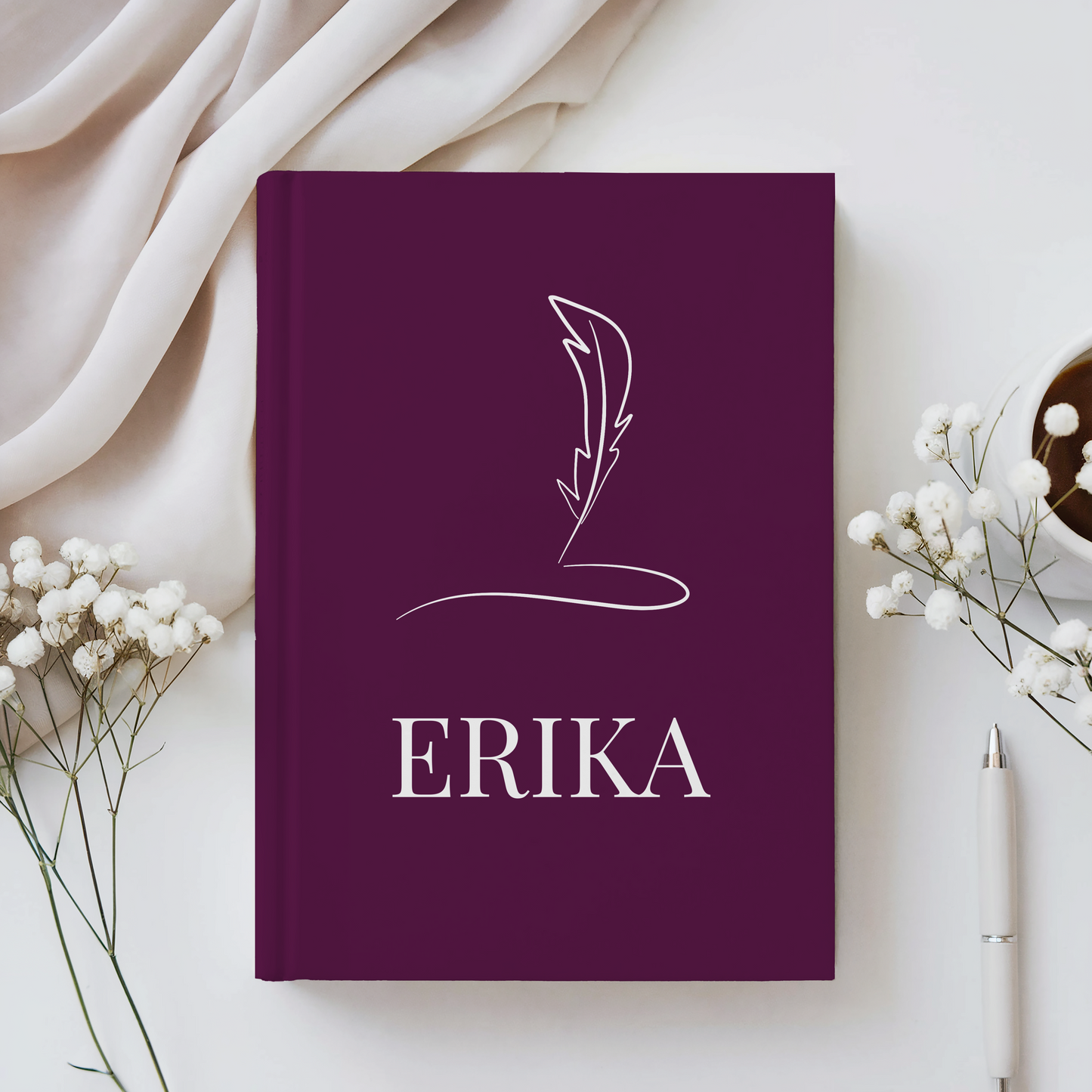 Custom Matte Hardcover Journal, Personal Writing Notebook, Unique Gifts for Writers, Artistic Journal, Lined Writing Journal, Handmade