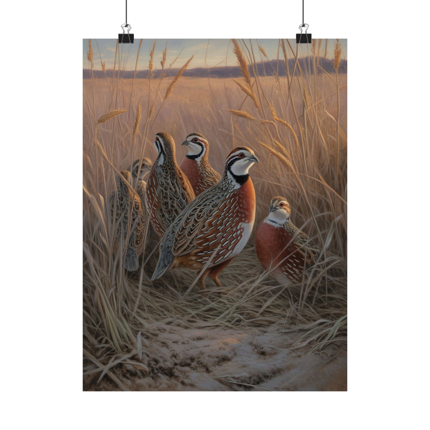 Quail Bird Lover Matte Vertical Poster — Quail Wall Art for Nature Lovers