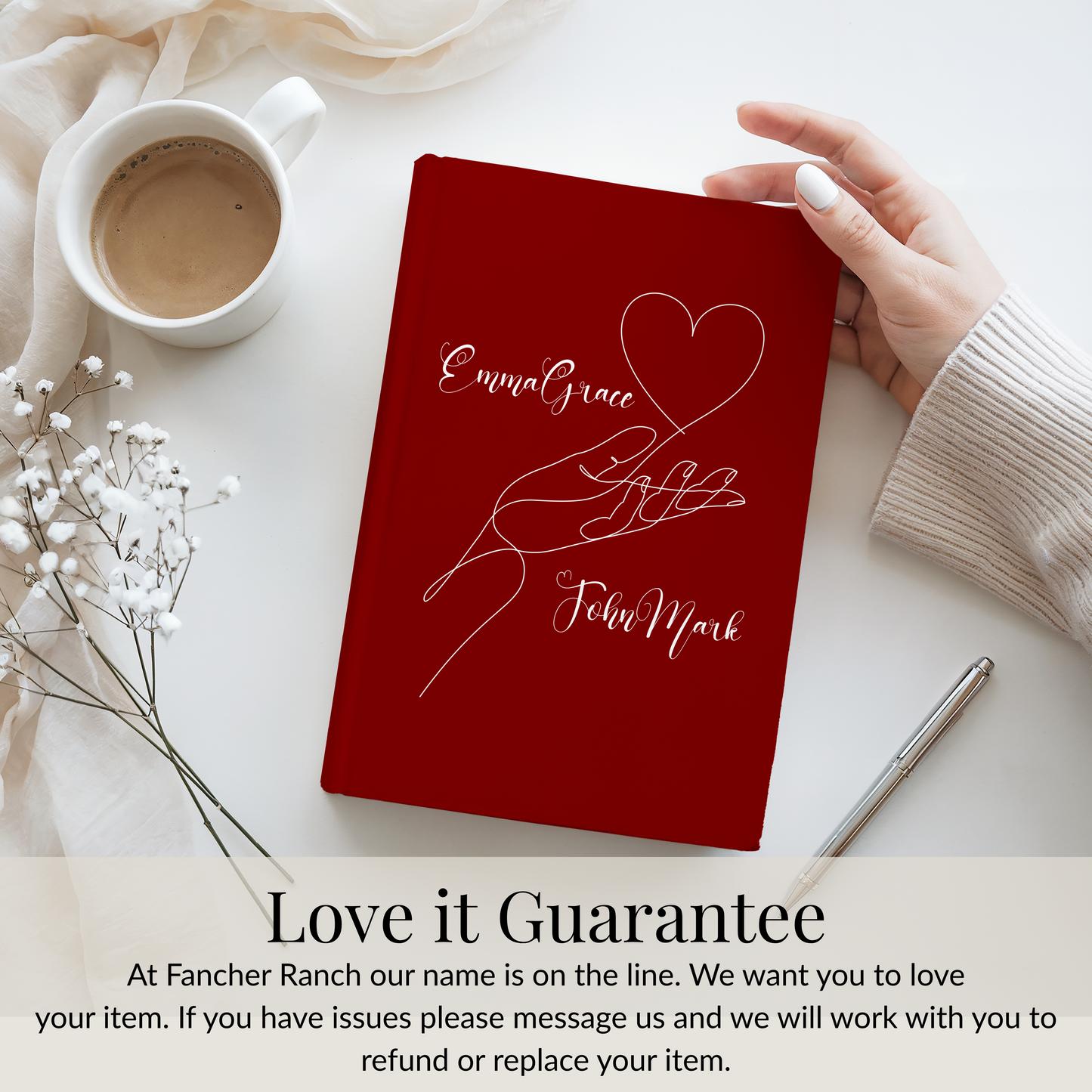 Custom Hardcover Journal - Unique Sketch Design Notebook