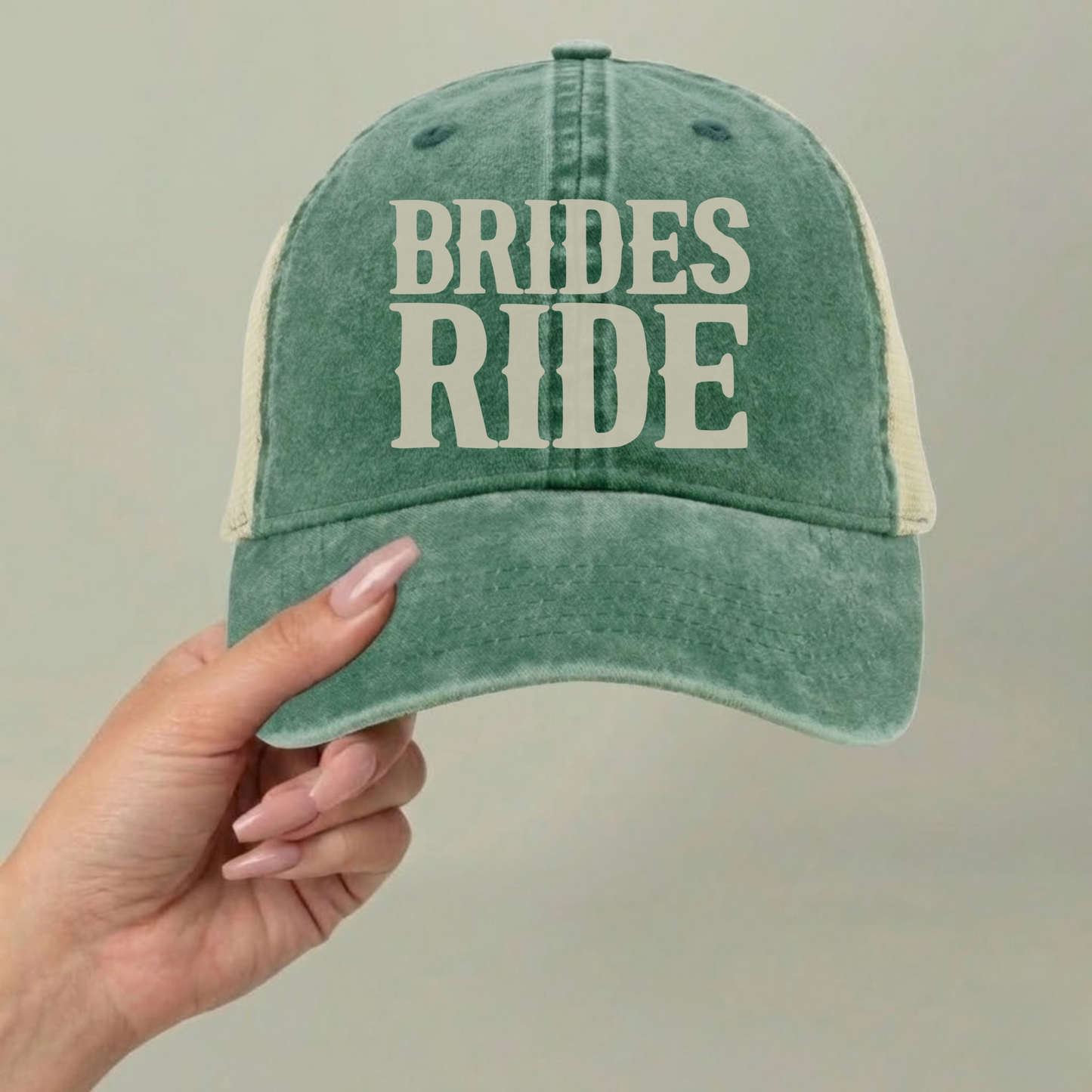 Western Bride Hat for Bachelorette Party Cowgirl Bridal Shower Gift Ponytail Mesh Back Cap Country Bach Weekend Outfit