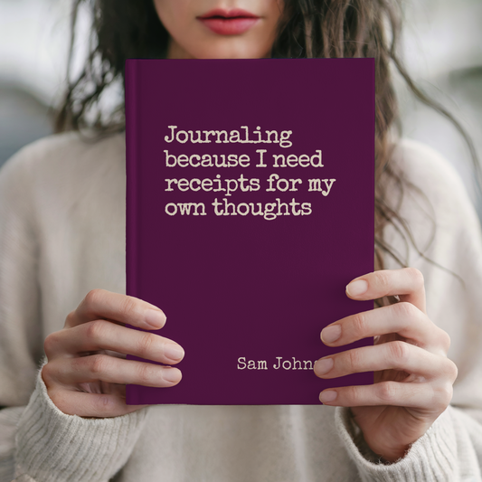 Personalized Mental Health Journal Funny Anxiety Journal for Adults Stress Journal Custom Hardcover Notebook Gift