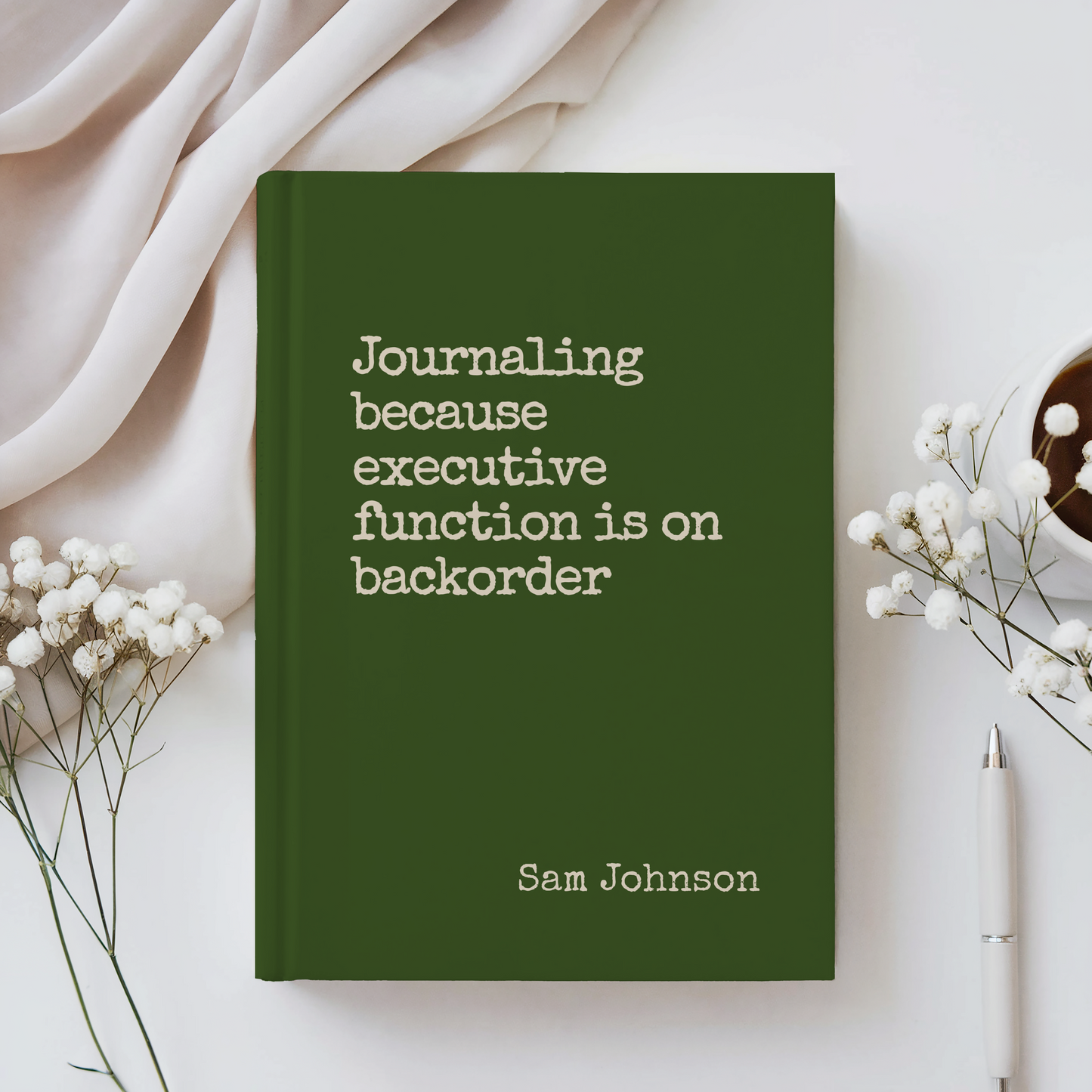 ADHD Journal for Adults Funny Mental Health Notebook Gift for Overstimulated Minds Executive Function Support Journal