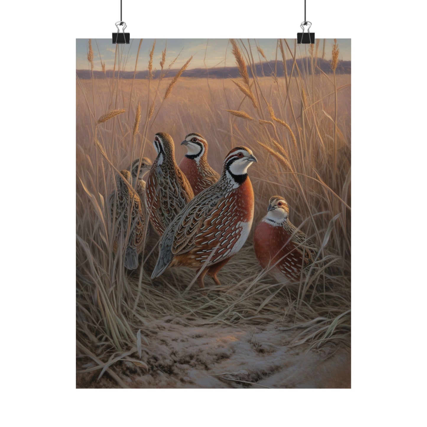 Quail Bird Lover Matte Vertical Poster — Quail Wall Art for Nature Lovers