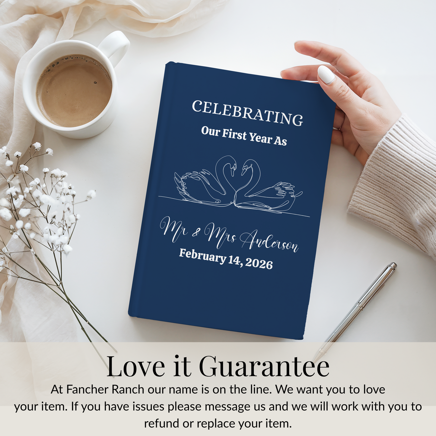 Engagement Gift Journal - Personalized Couple Keepsake Notebook