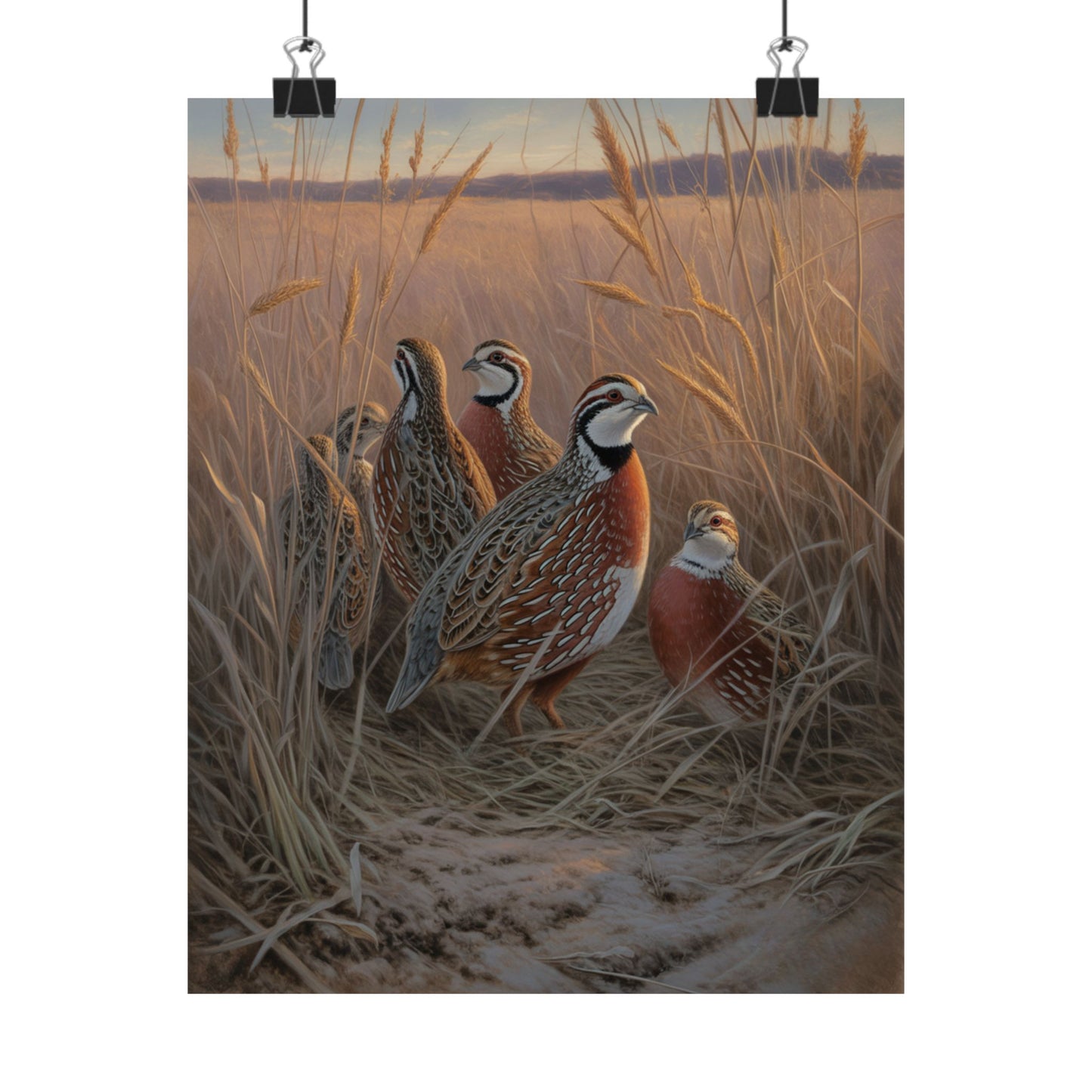 Quail Bird Lover Matte Vertical Poster — Quail Wall Art for Nature Lovers