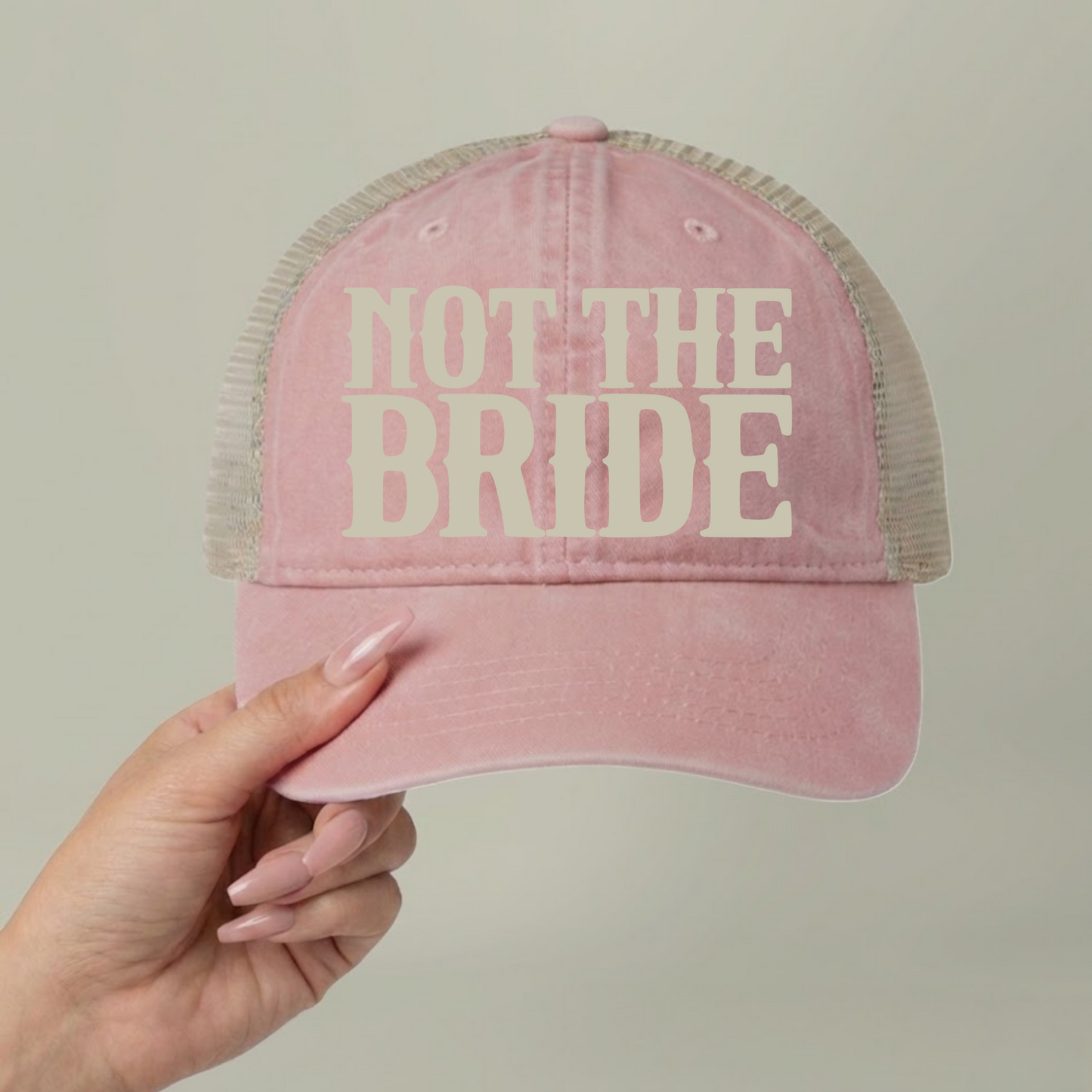Western Bride Hat for Bachelorette Party Cowgirl Bridal Shower Gift Ponytail Mesh Back Cap Country Bach Weekend Outfit