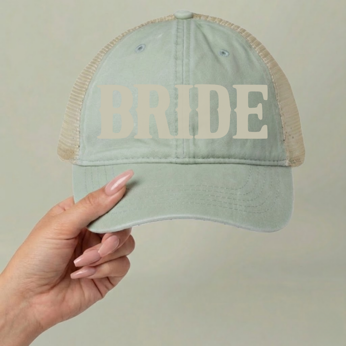 Western Bride Hat for Bachelorette Party Cowgirl Bridal Shower Gift Ponytail Mesh Back Cap Country Bach Weekend Outfit