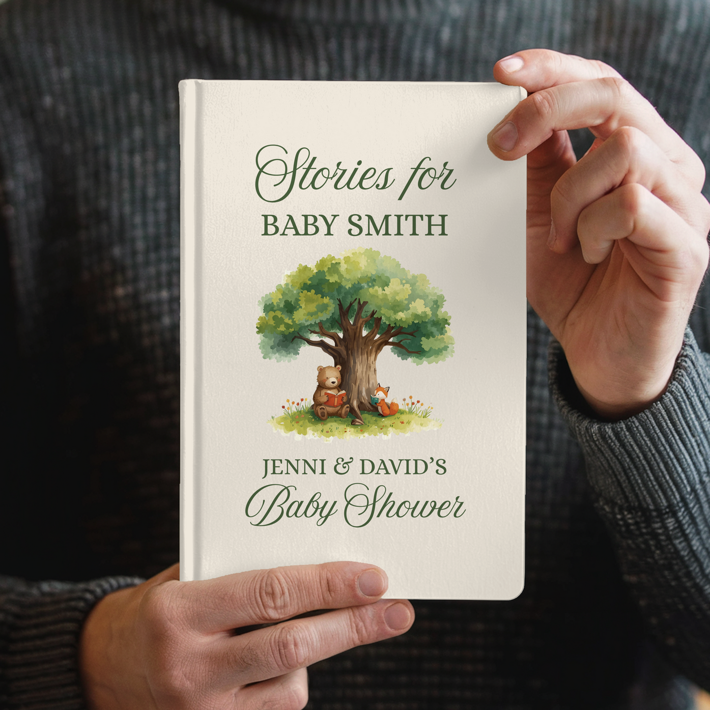 Custom Baby Book, Baby Shower Guest Book, Personalized Journal, First Year Memory Book, Congratulations Gift, New Mom Keepsake