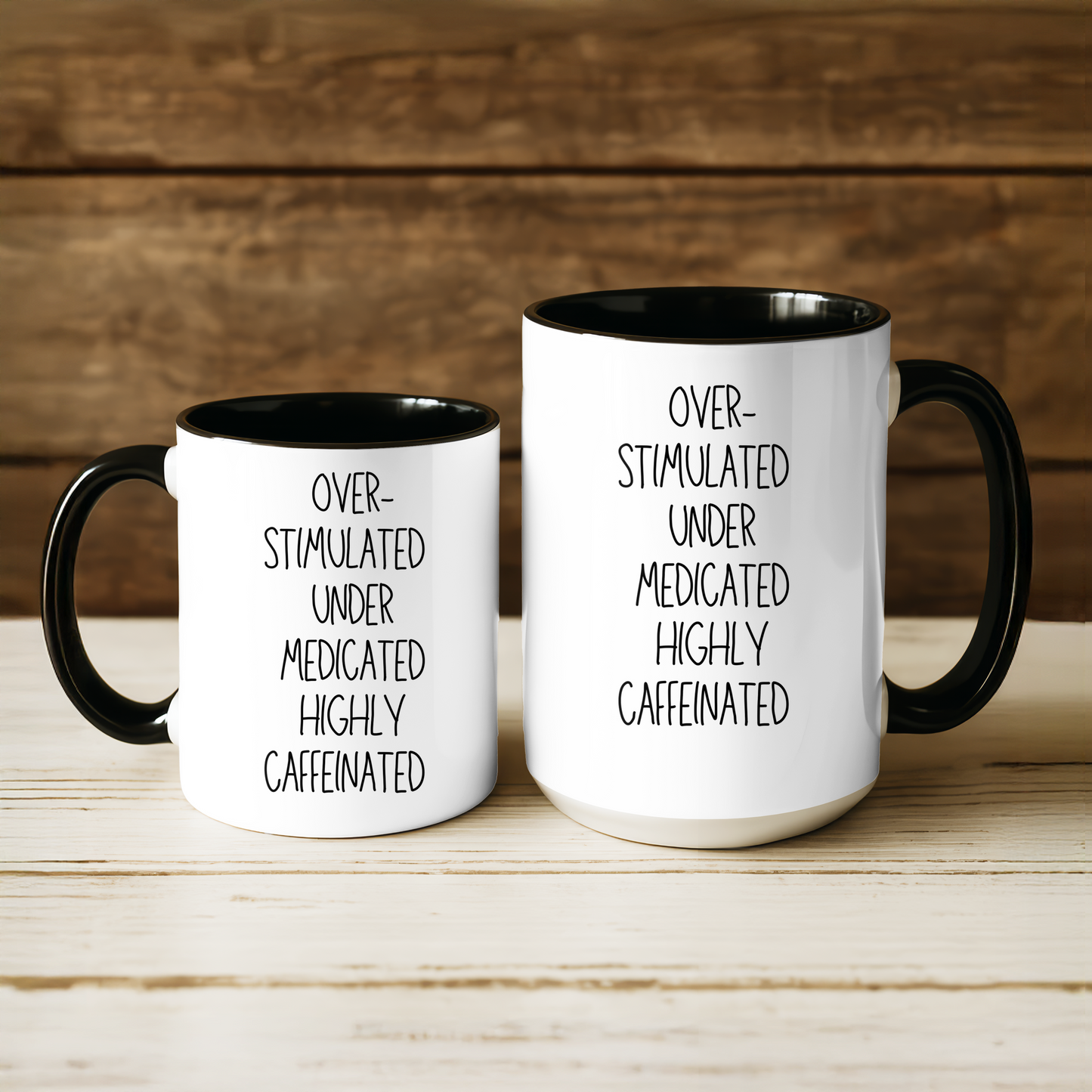 Funny Coffee Mug for Overstimulated Adults Caffeine Lover Gift for ADHD Nurses Teachers Coworkers and Anyone Running on Coffee