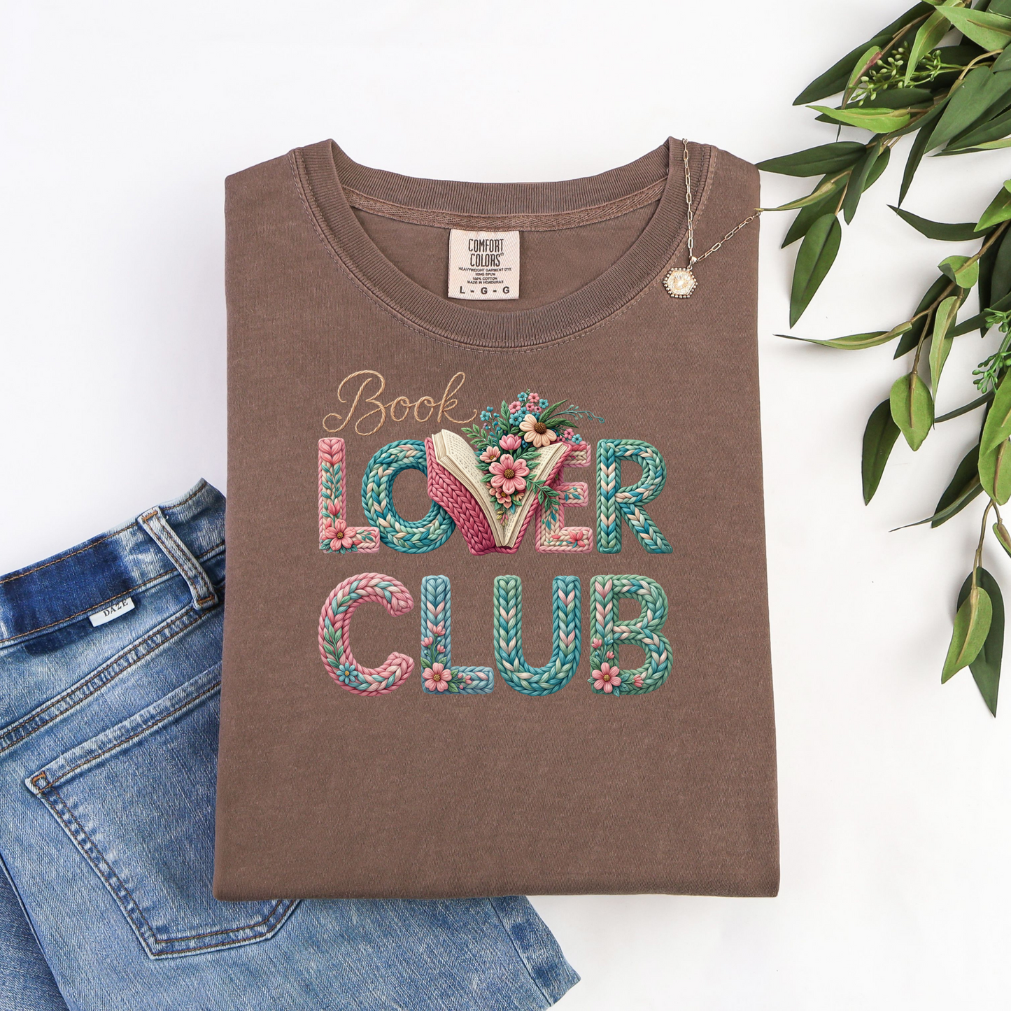 Book Lover Shirt Comfort Colors Floral Book Lover Tee Printed Design Not Embroidered Reader Gift Book Club Shirt Gift for Women