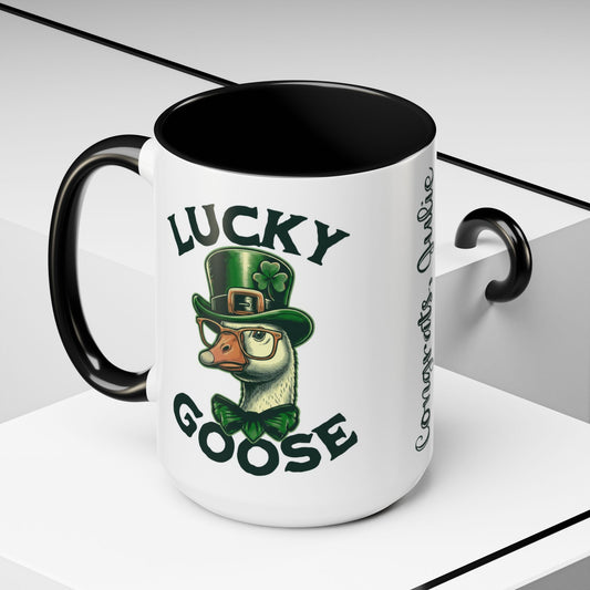 Lucky Animal Designs - Goose Lucky Goose Accent Coffee Mug (11, 15oz)