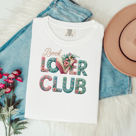 Book Lover Shirt Comfort Colors Floral Book Lover Tee Printed Design Not Embroidered Reader Gift Book Club Shirt Gift for Women