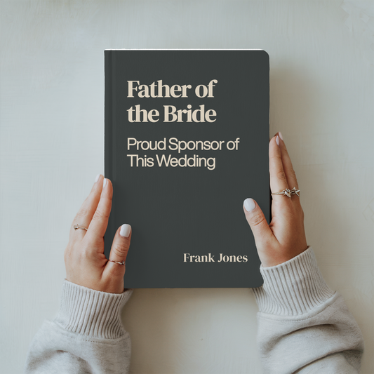 Personalized Hardcover Journal for Wedding Gift Father of the Bride Keepsake Matte Finish Custom Notebook