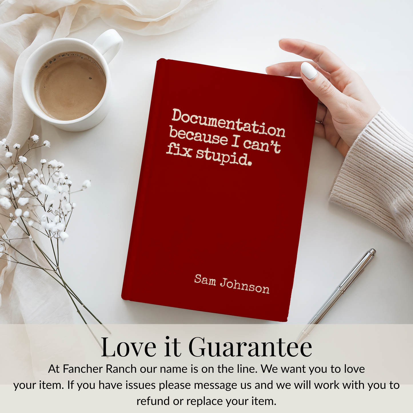 Funny Sarcastic Journal - Documentation Because You Can't Fix Stupid