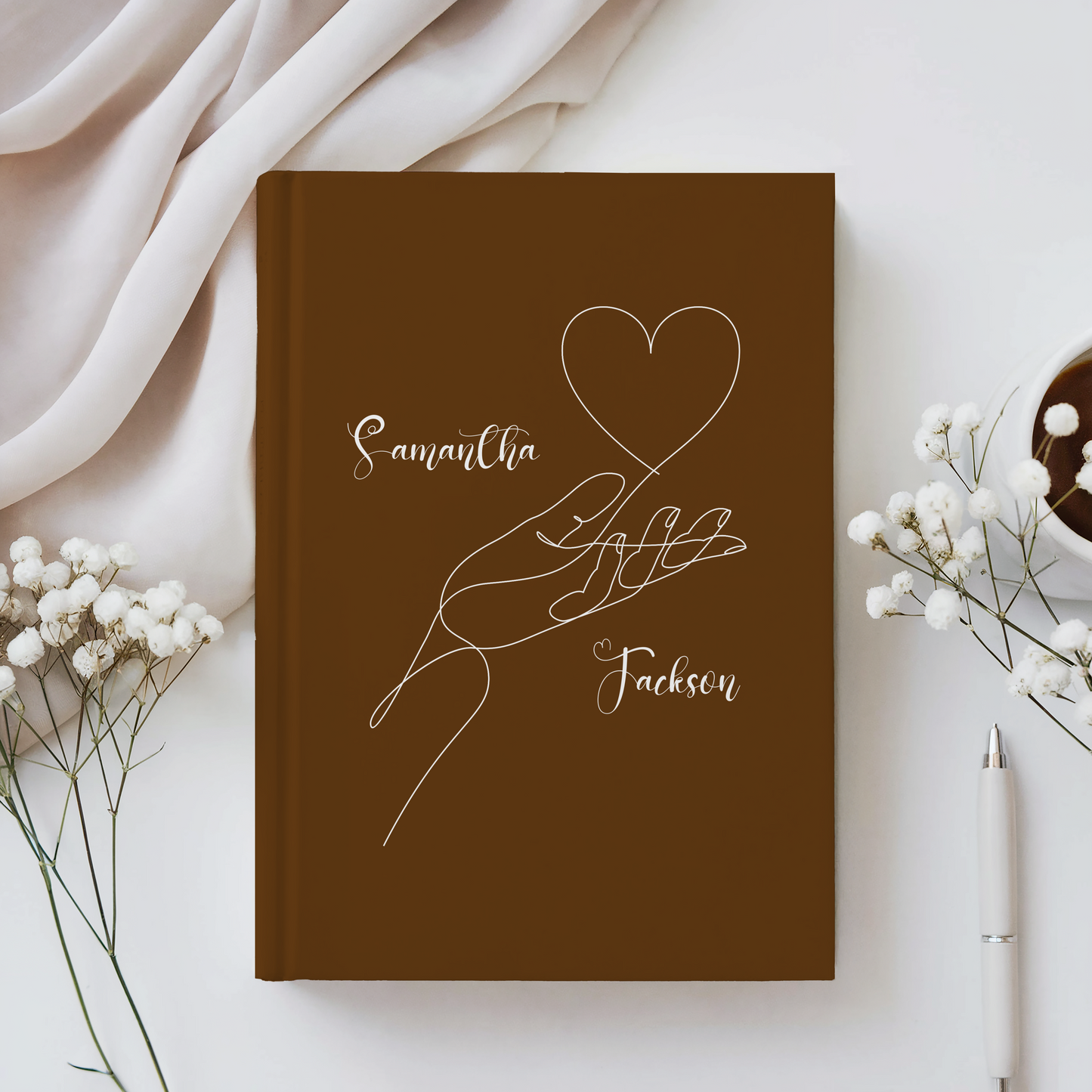 Custom Hardcover Journal - Unique Sketch Design Notebook